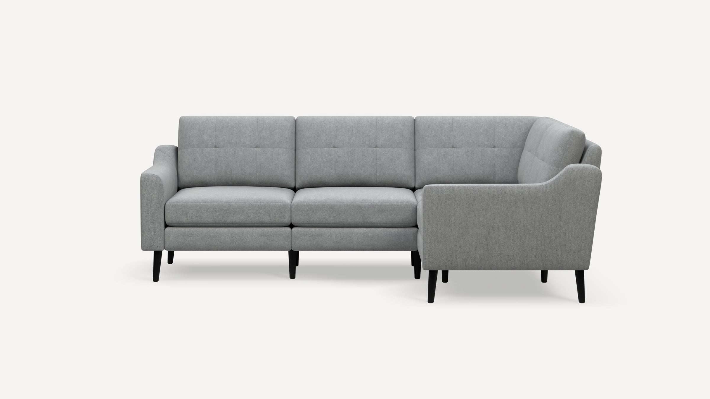 Nomad Plus 4-Seat Corner Sectional - Crushed Gravel - Performance Chenille / Ebony - Wood / Slope Arm
