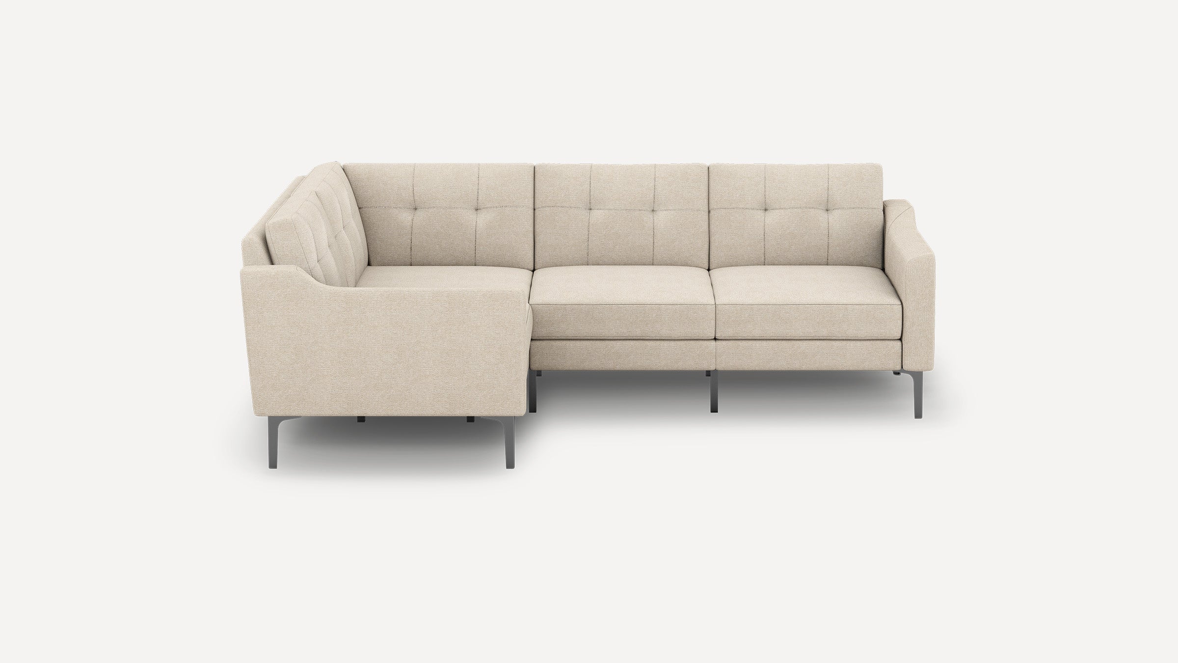 Nomad Plus 4-Seat Corner Sectional - Georgia Clay - Performance Chenille / Black - Metal / Slope Arm