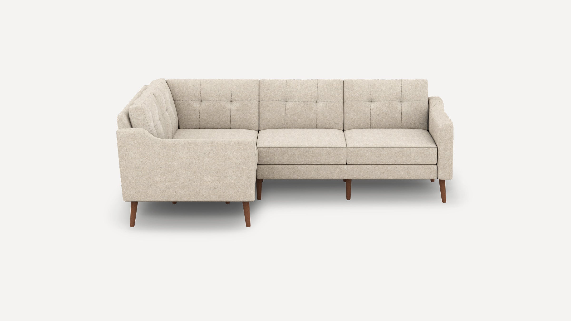 Nomad Plus 4-Seat Corner Sectional - Georgia Clay - Performance Chenille / Walnut - Wood / Slope Arm