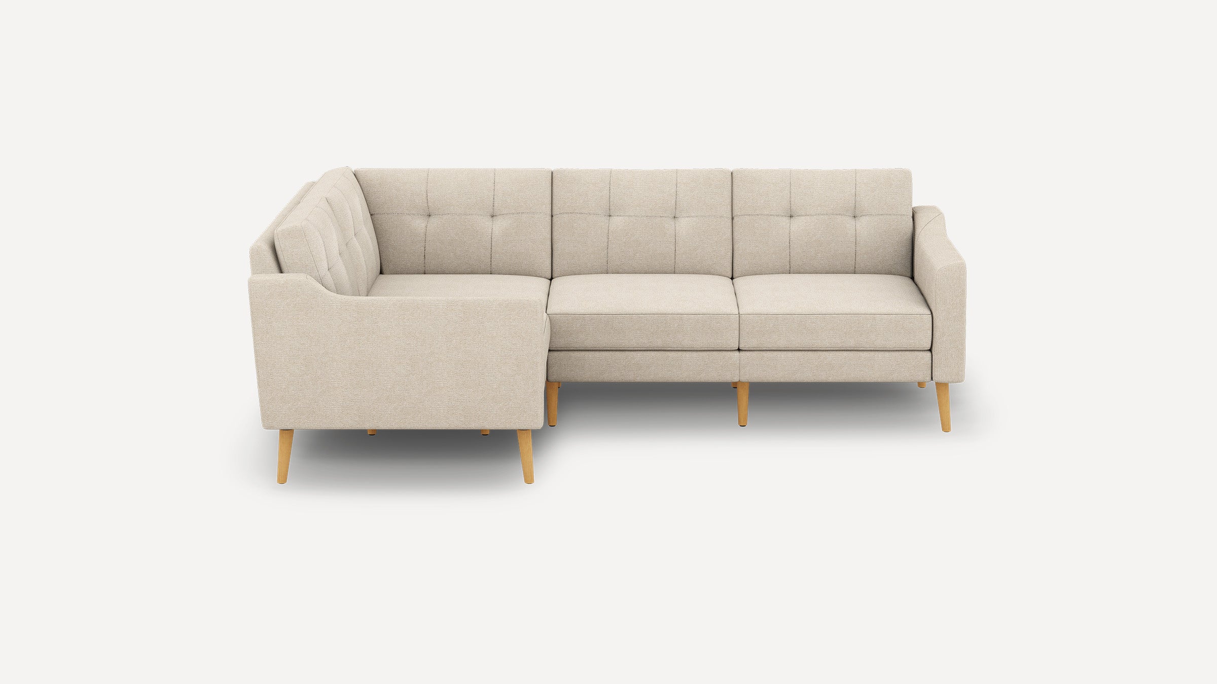 Nomad Plus 4-Seat Corner Sectional - Georgia Clay - Performance Chenille / Oak - Wood / Slope Arm