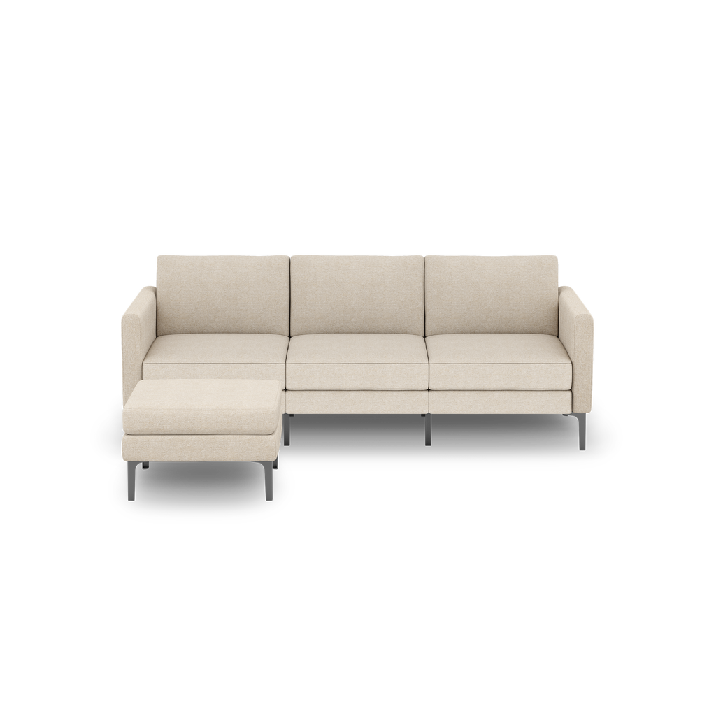 Nomad Sofa with Ottoman - Georgia Clay - Performance Chenille / Black - Metal / Arch