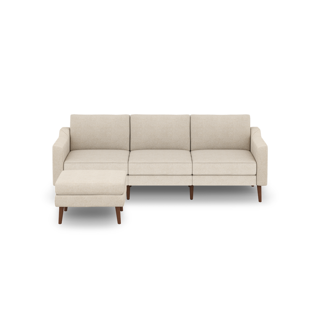 Nomad Sofa with Ottoman - Georgia Clay - Performance Chenille / Walnut - Wood / Slope
