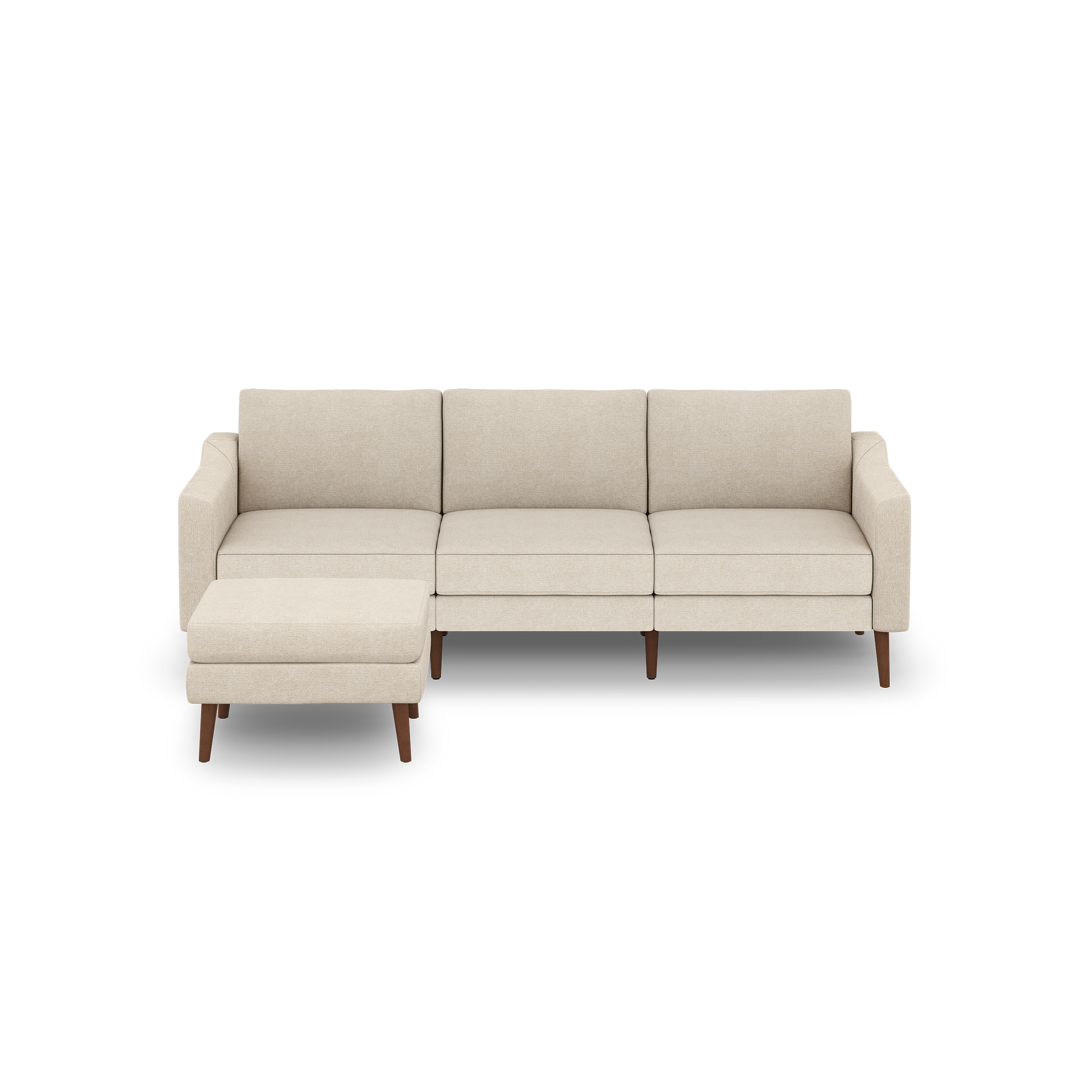 Nomad Sofa with Ottoman - Georgia Clay - Performance Chenille / Walnut - Wood / Slope