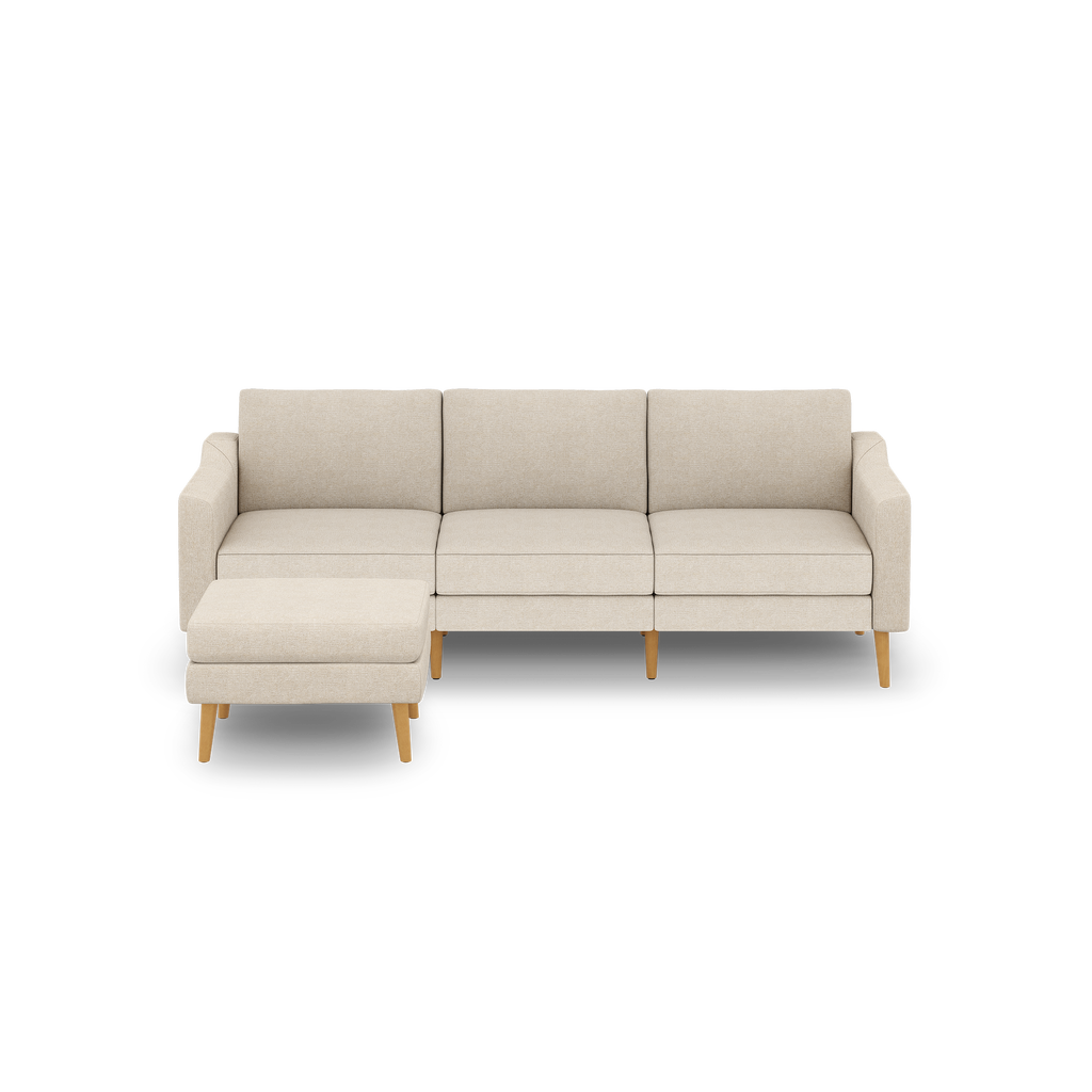 Nomad Sofa with Ottoman - Georgia Clay - Performance Chenille / Oak - Wood / Slope