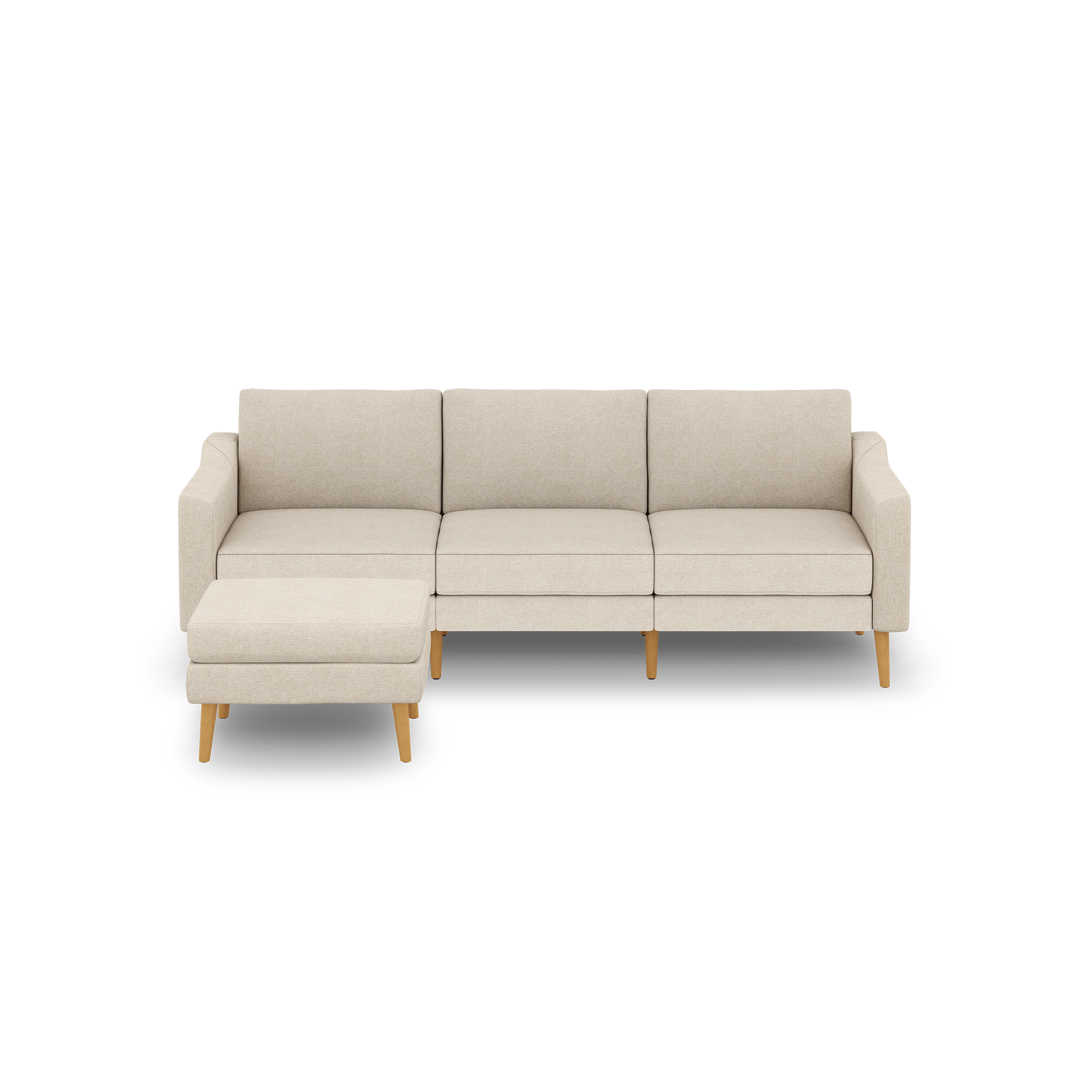 Nomad Sofa with Ottoman - Georgia Clay - Performance Chenille / Oak - Wood / Slope