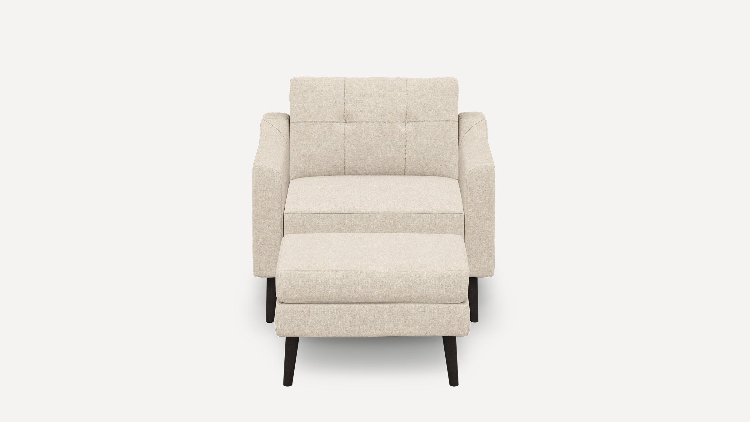 Nomad Plus Armchair with Ottoman - Georgia Clay - Performance Chenille / Ebony - Wood / Slope Arm