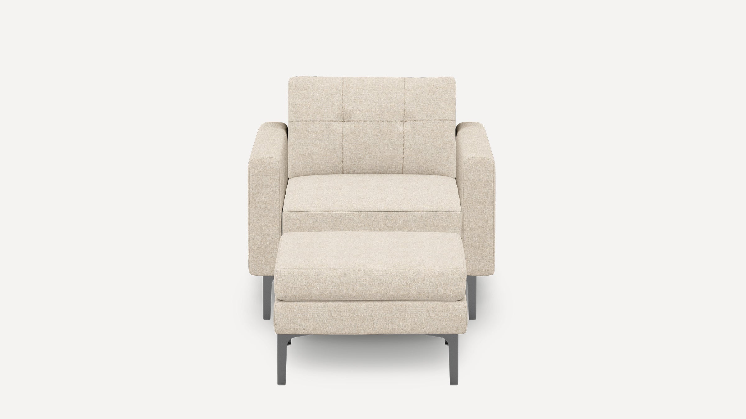 Nomad Plus Armchair with Ottoman - Georgia Clay - Performance Chenille / Black - Metal / Block Arm