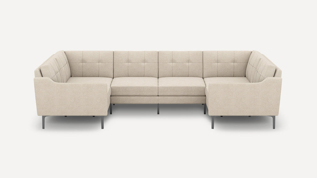 Nomad Plus 6-Seat U Sectional - Georgia Clay - Performance Chenille / Black - Metal / Slope Arm