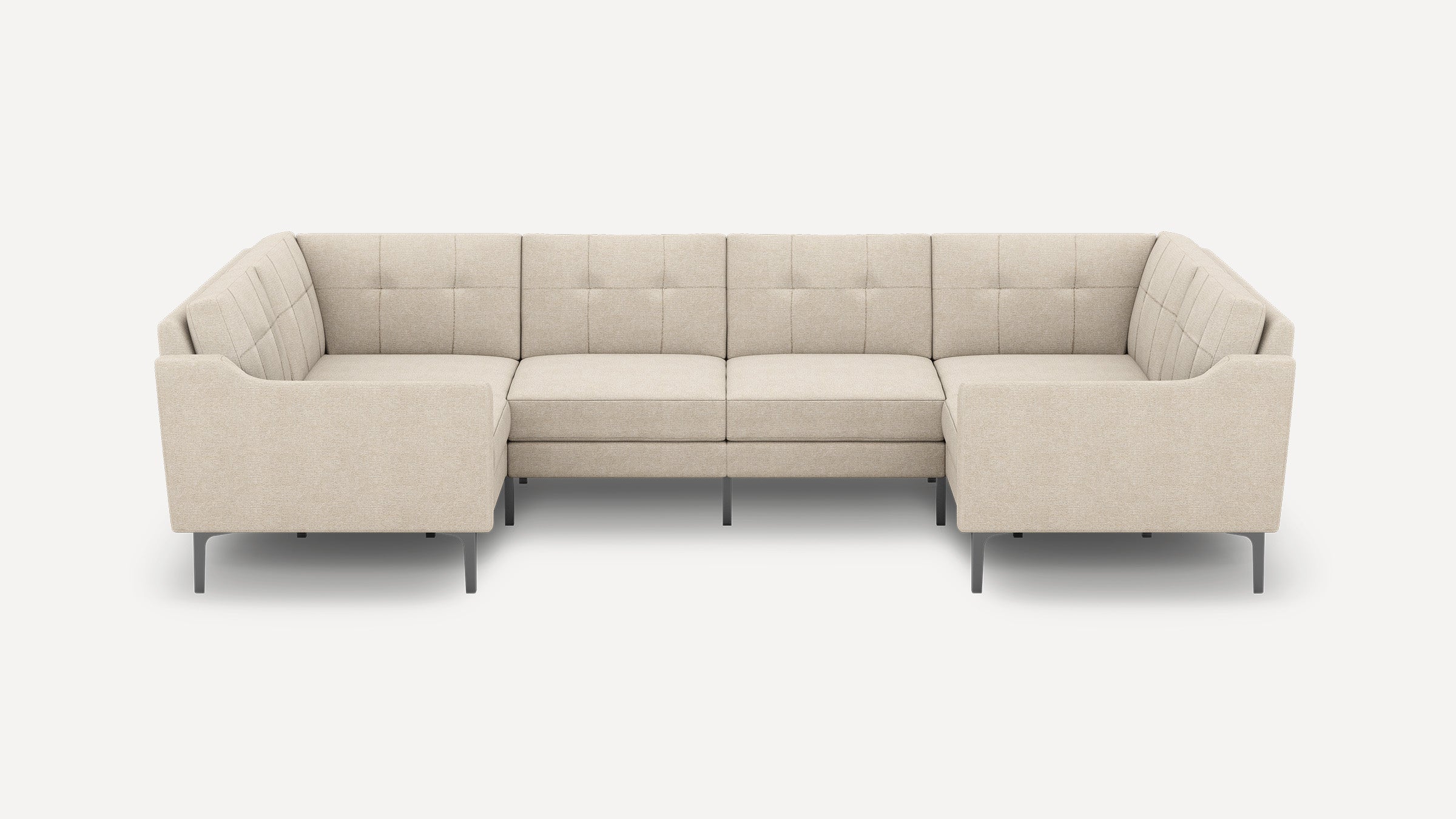 Nomad Plus 6-Seat U Sectional - Georgia Clay - Performance Chenille / Black - Metal / Slope Arm