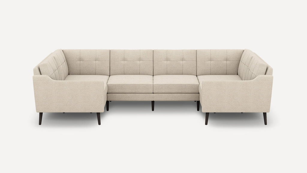 Nomad Plus 6-Seat U Sectional - Georgia Clay - Performance Chenille / Ebony - Wood / Slope Arm