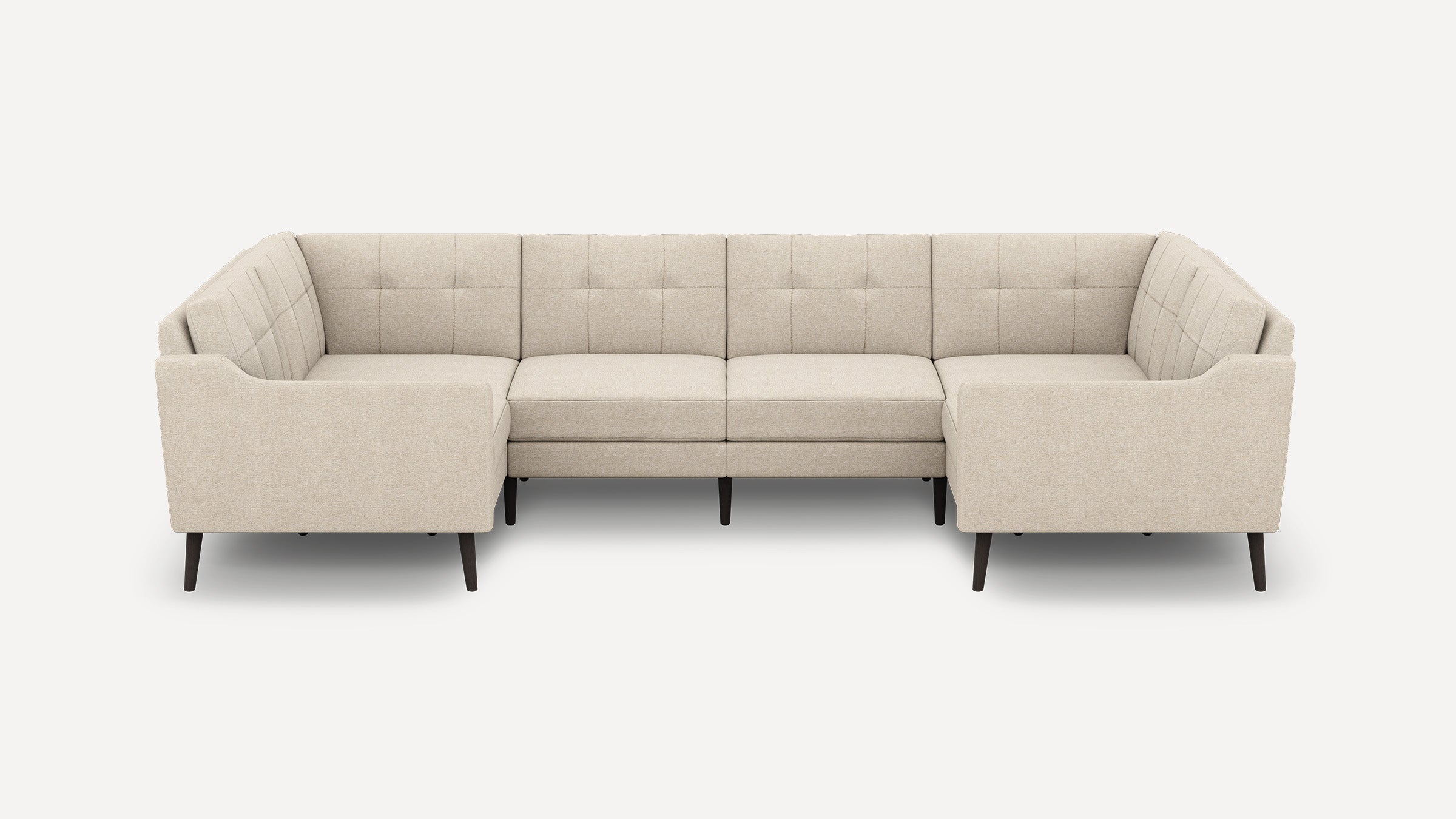Nomad Plus 6-Seat U Sectional - Georgia Clay - Performance Chenille / Ebony - Wood / Slope Arm