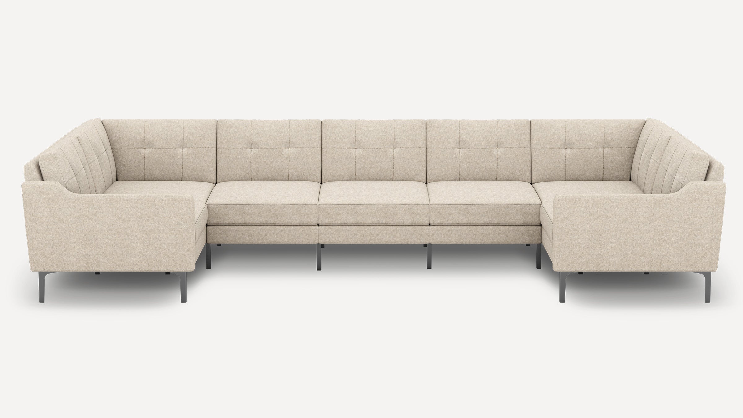 Nomad Plus 7-Seat U Sectional - Georgia Clay - Performance Chenille / Black - Metal / Slope Arm