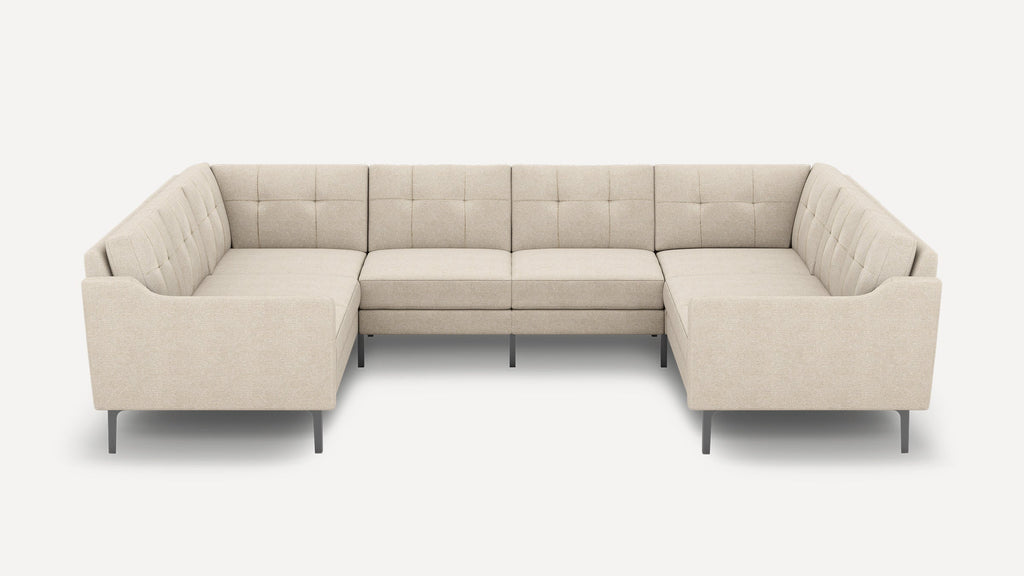 Nomad Plus 8-Seat U Sectional - Georgia Clay - Performance Chenille / Black - Metal / Slope Arm