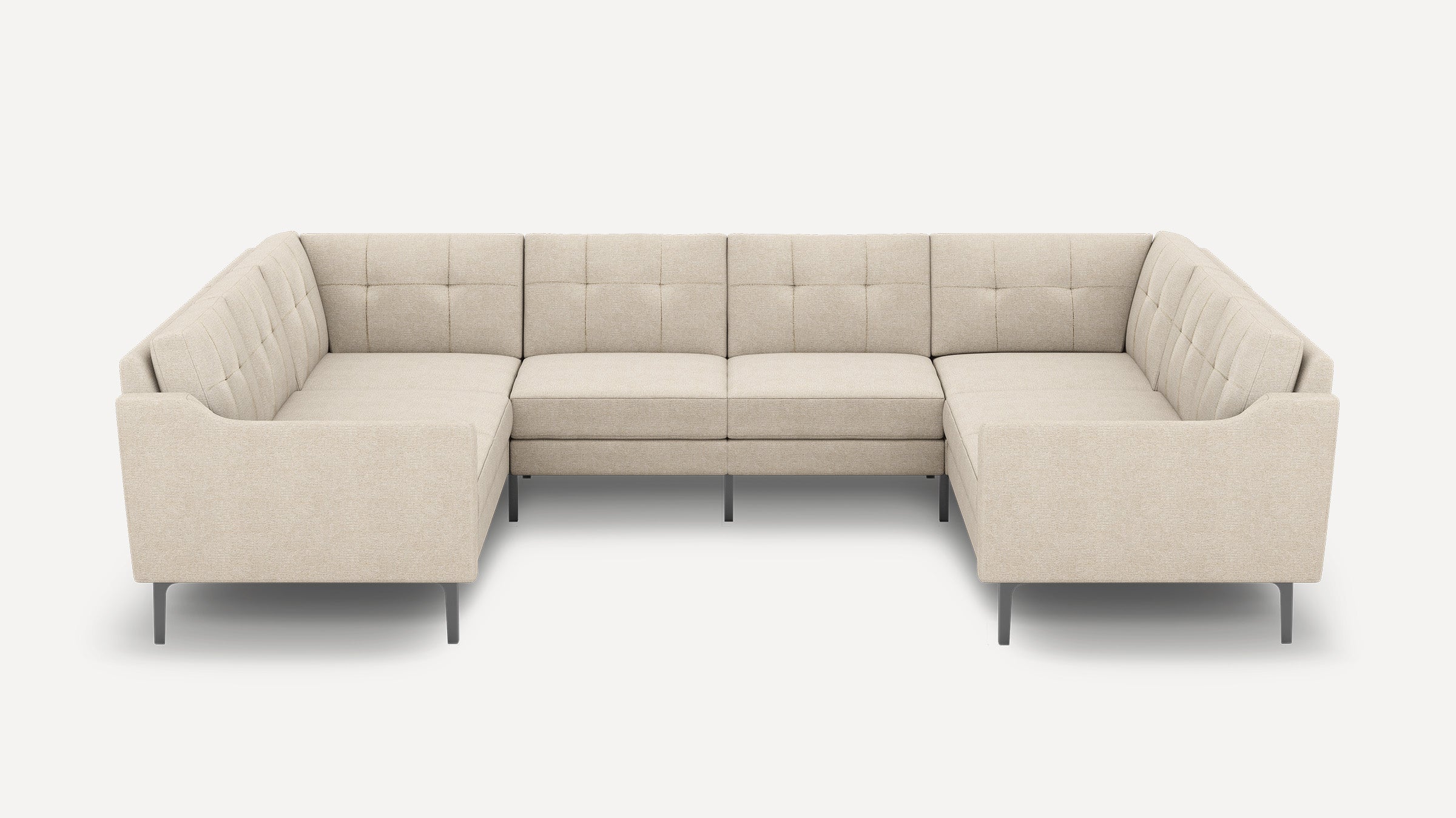 Nomad Plus 8-Seat U Sectional - Georgia Clay - Performance Chenille / Black - Metal / Slope Arm