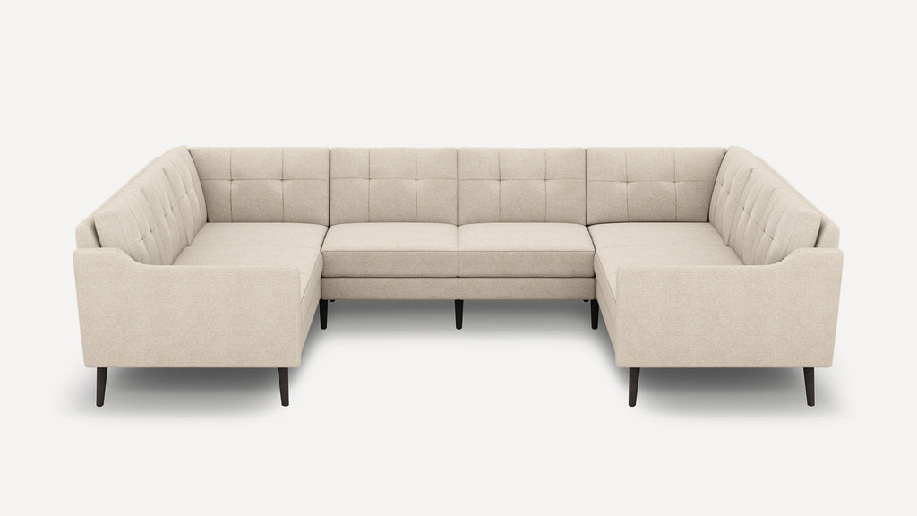 Nomad Plus 8-Seat U Sectional - Georgia Clay - Performance Chenille / Ebony - Wood / Slope Arm