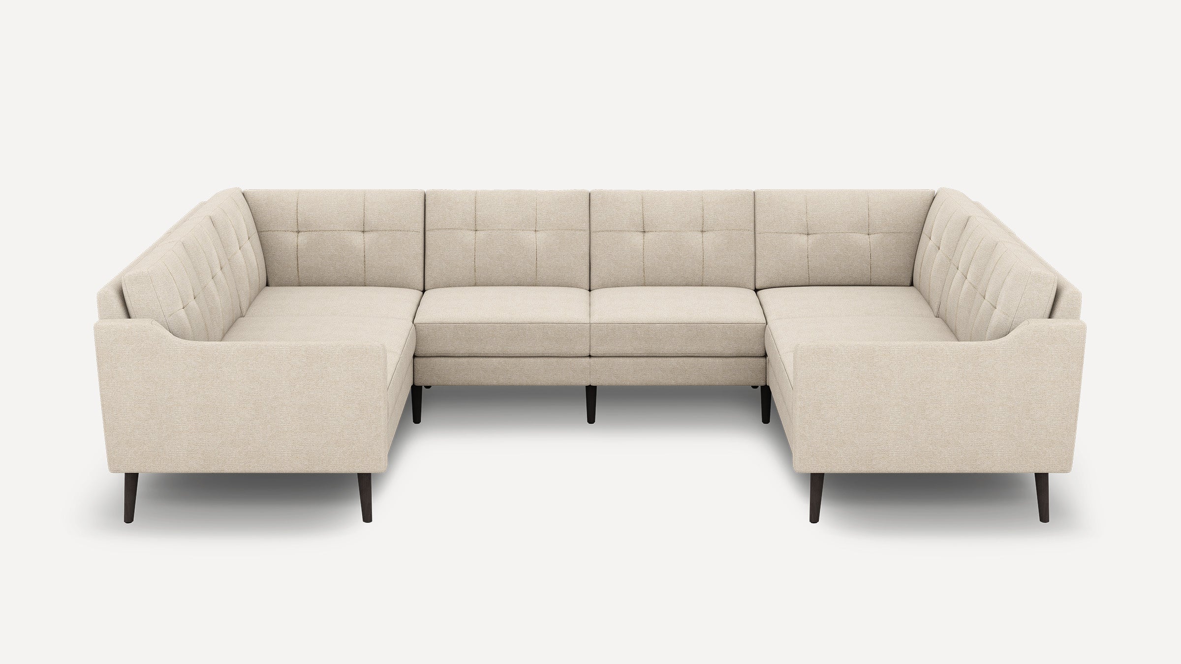Nomad Plus 8-Seat U Sectional - Georgia Clay - Performance Chenille / Ebony - Wood / Slope Arm