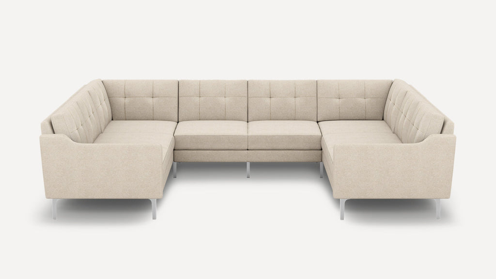 Nomad Plus 8-Seat U Sectional - Georgia Clay - Performance Chenille / Chrome - Metal / Slope Arm
