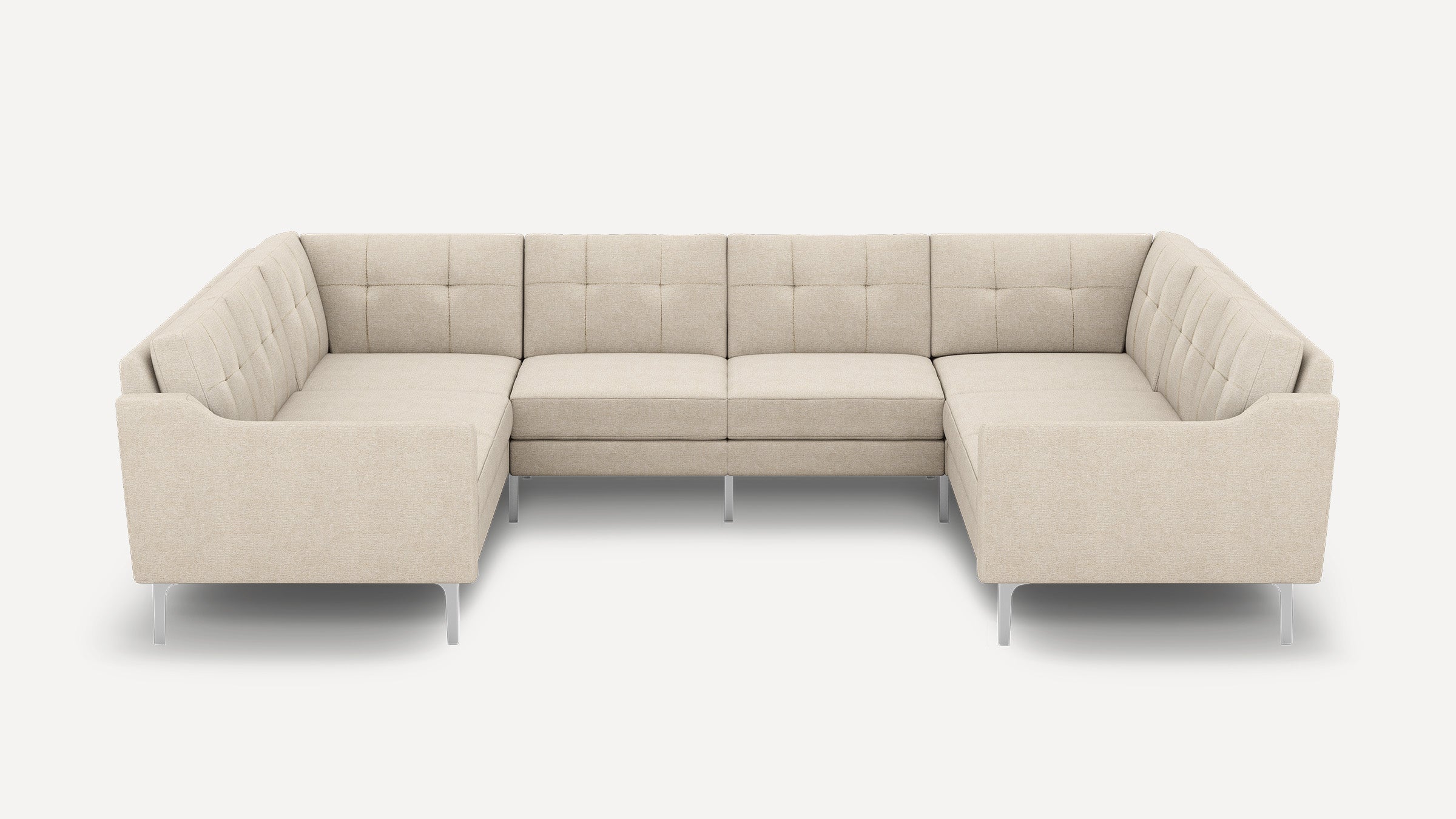 Nomad Plus 8-Seat U Sectional - Georgia Clay - Performance Chenille / Chrome - Metal / Slope Arm
