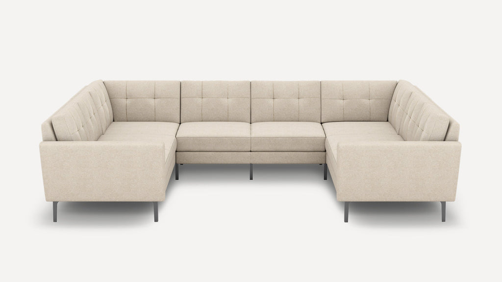 Nomad Plus 8-Seat U Sectional - Georgia Clay - Performance Chenille / Black - Metal / Block Arm