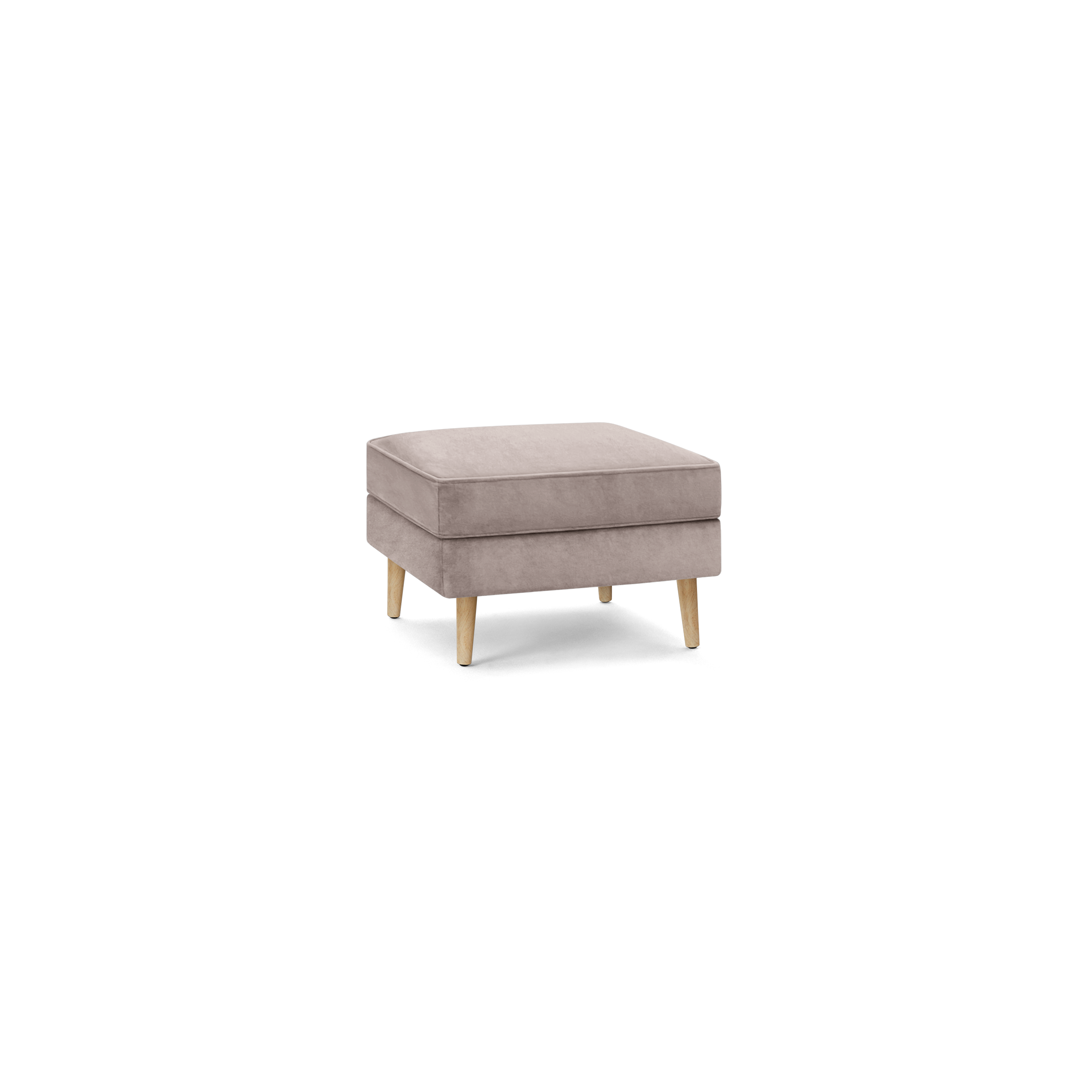 Nomad Velvet Ottoman - Dusk - Performance Velvet / Oak - Wood