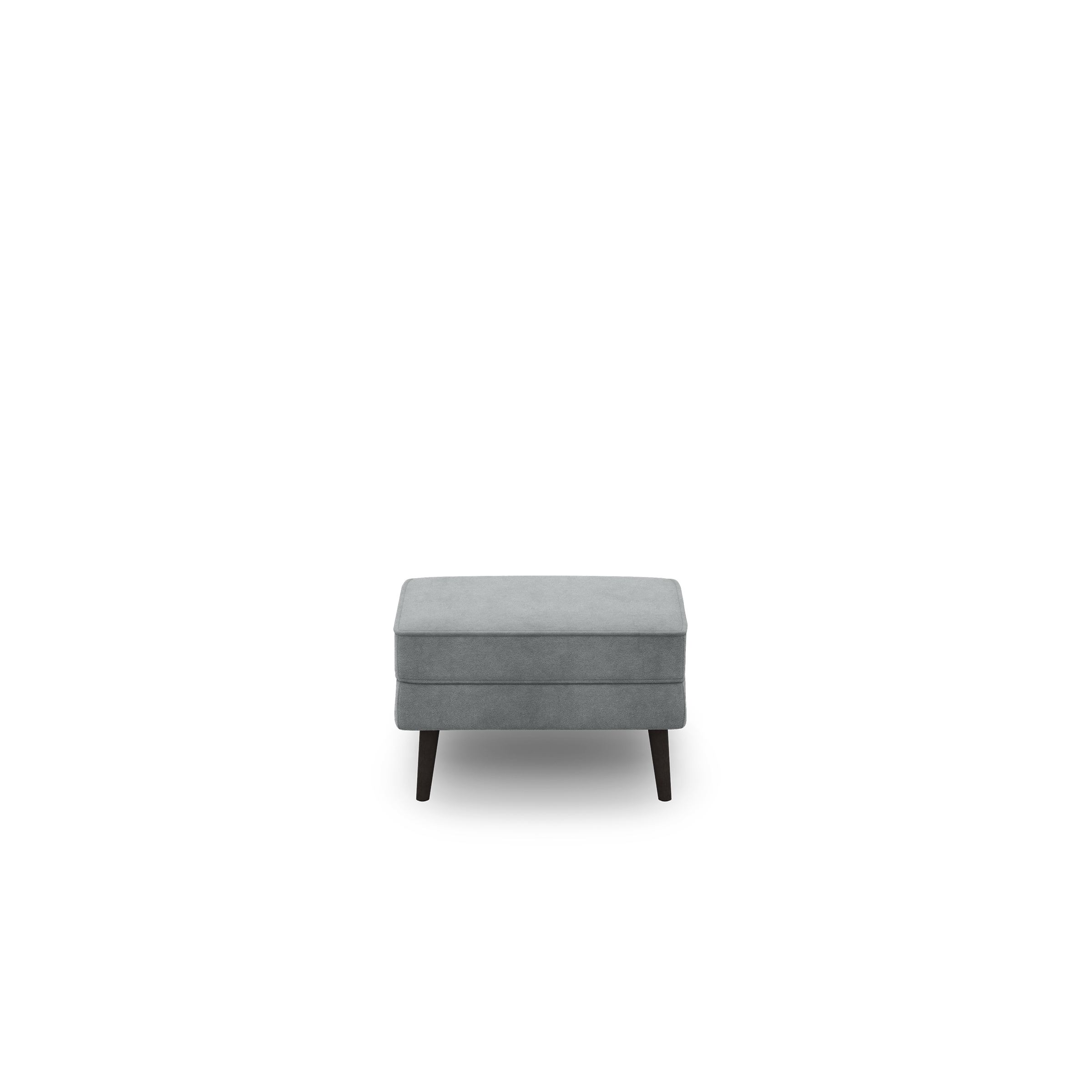 Nomad Velvet Ottoman - Feather - Performance Velvet / Ebony - Wood