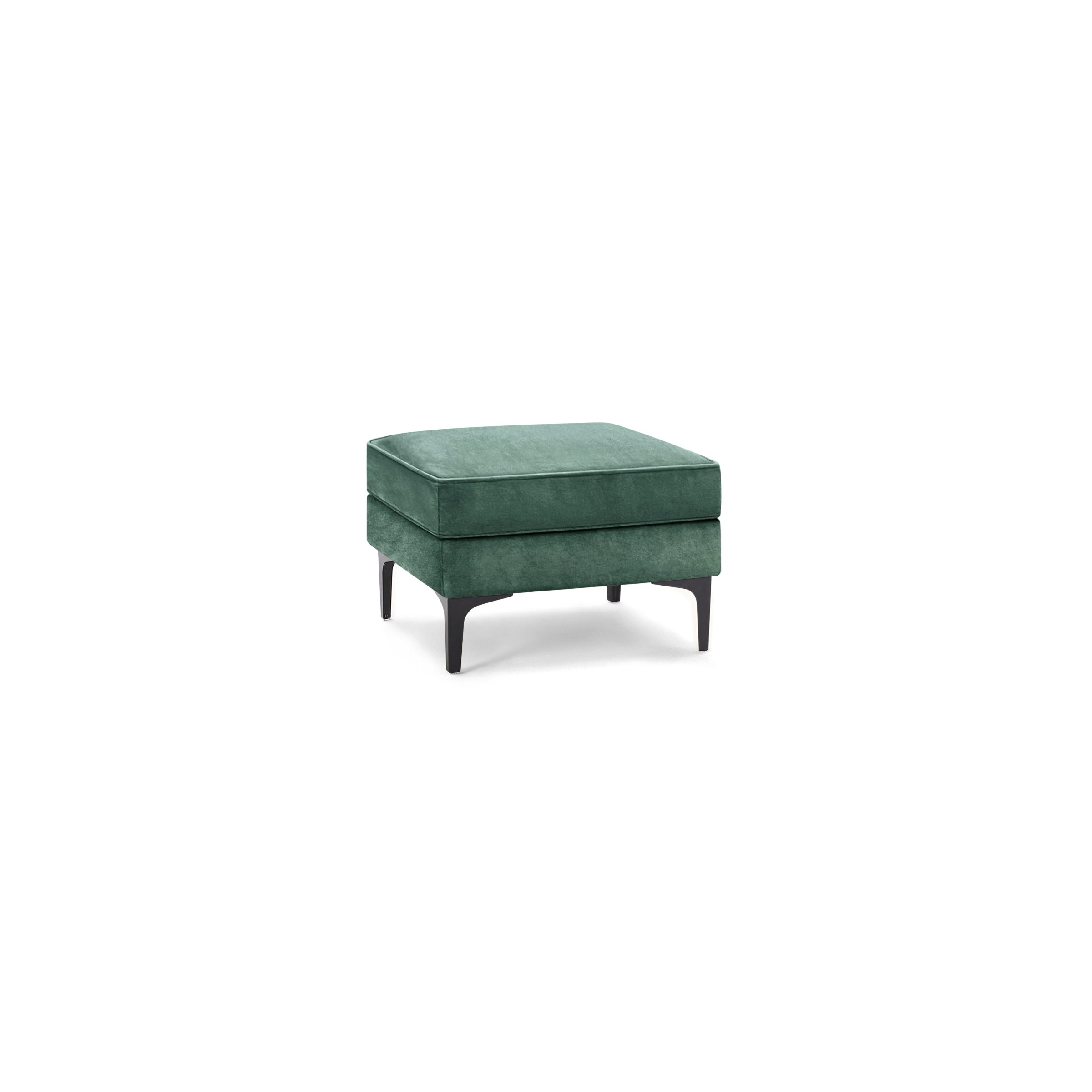 Nomad Velvet Ottoman - Jade - Performance Velvet / Black - Metal