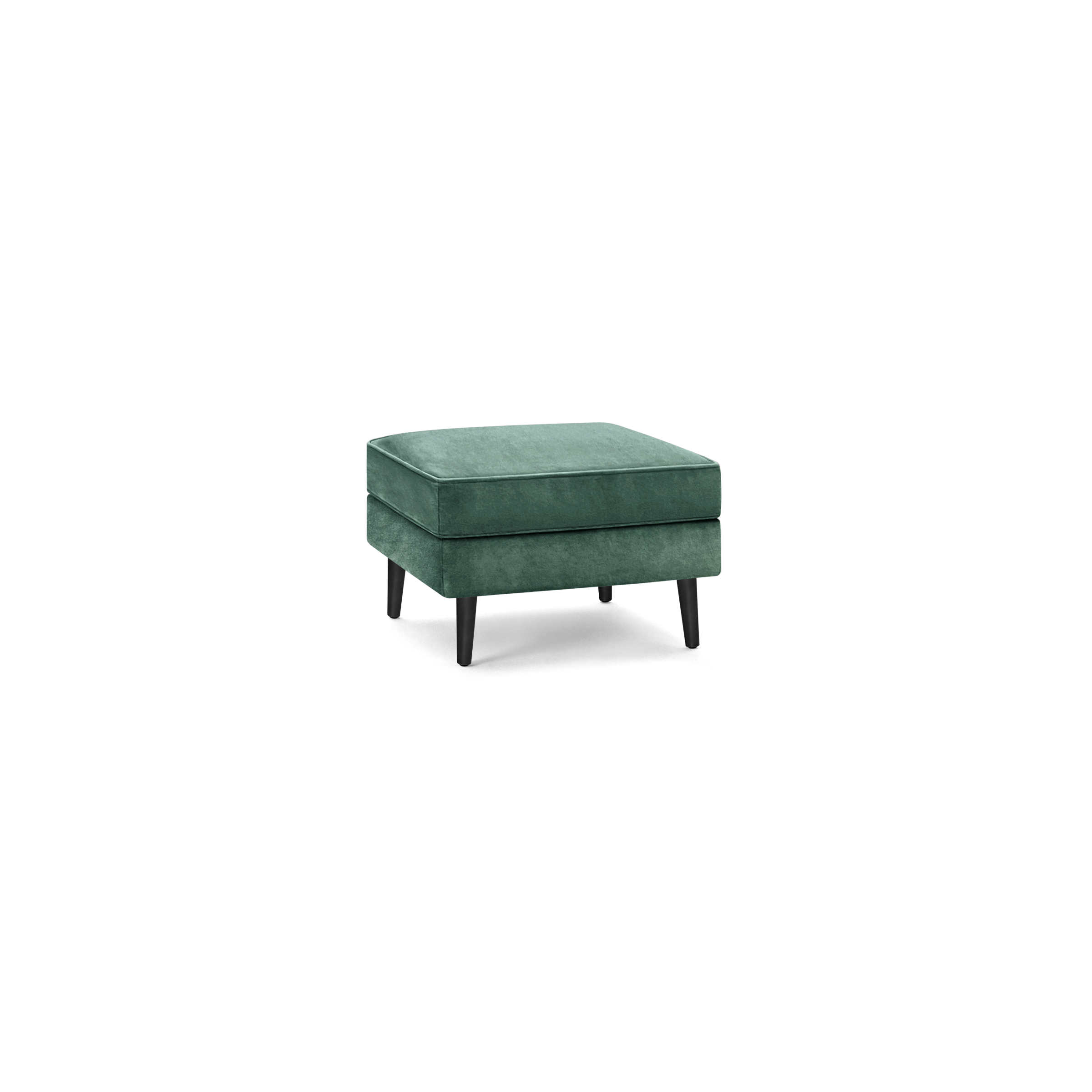 Nomad Velvet Ottoman - Jade - Performance Velvet / Ebony - Wood