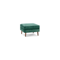 Nomad Velvet Ottoman - Jade - Performance Velvet / Walnut - Wood