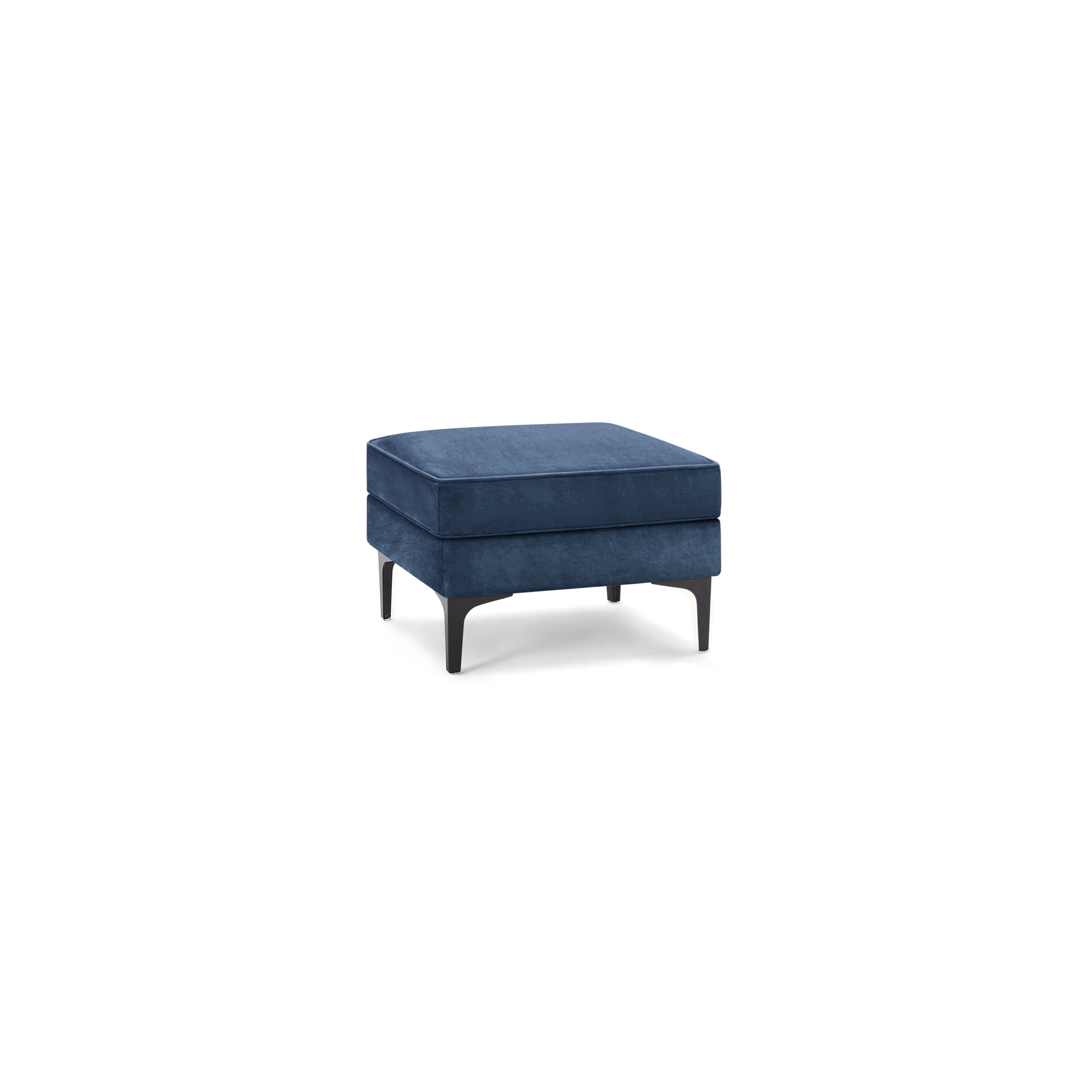 Nomad Velvet Ottoman - Midnight - Performance Velvet / Black - Metal