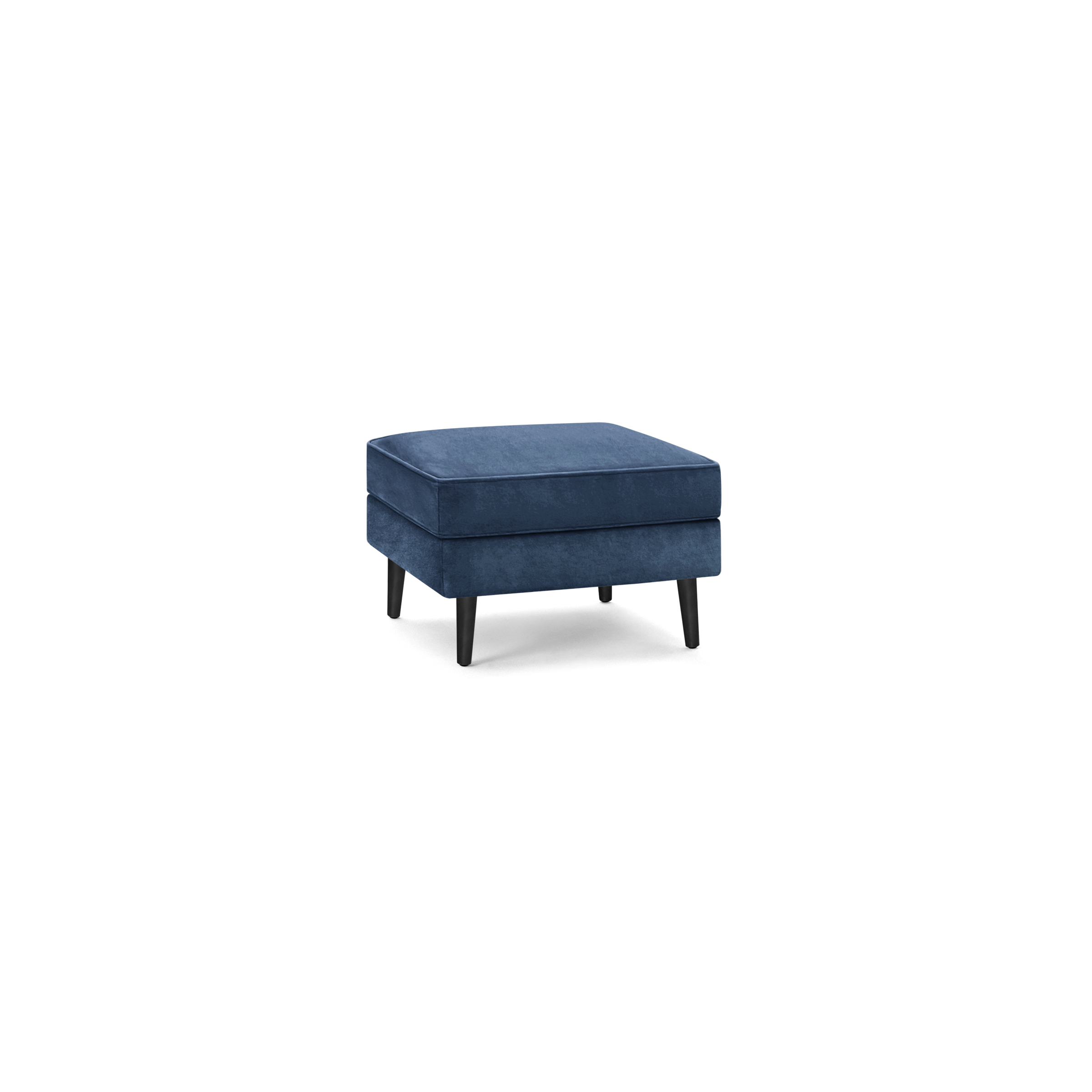 Nomad Velvet Ottoman - Midnight - Performance Velvet / Ebony - Wood