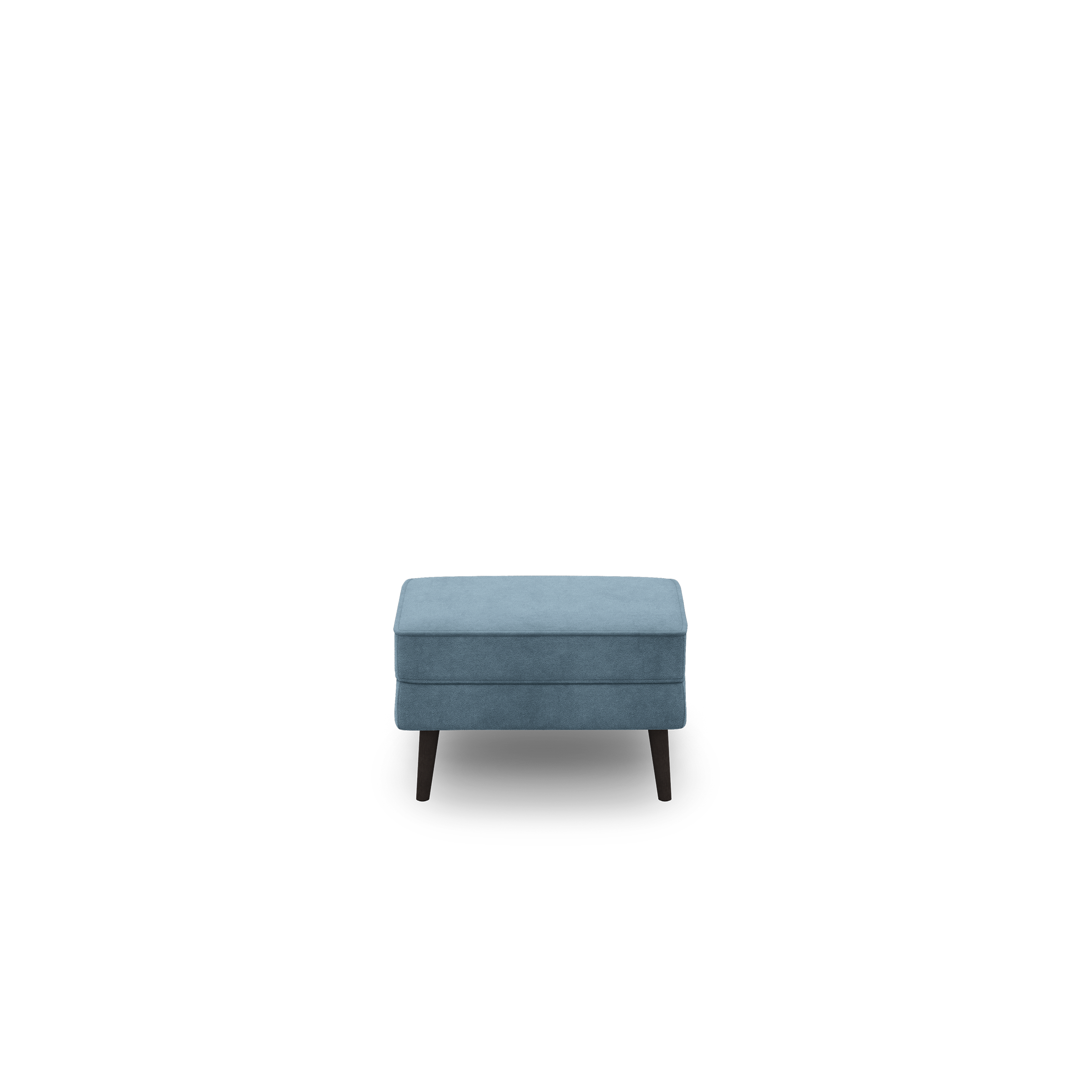 Nomad Velvet Ottoman - Ocean - Performance Velvet / Ebony - Wood