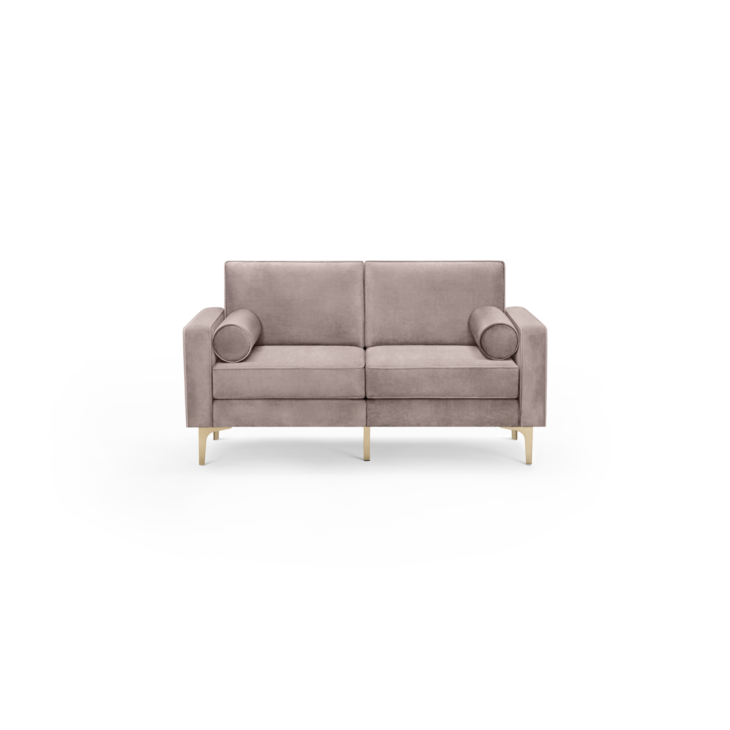 Nomad Velvet Loveseat - Dusk - Performance Velvet / Brass - Metal
