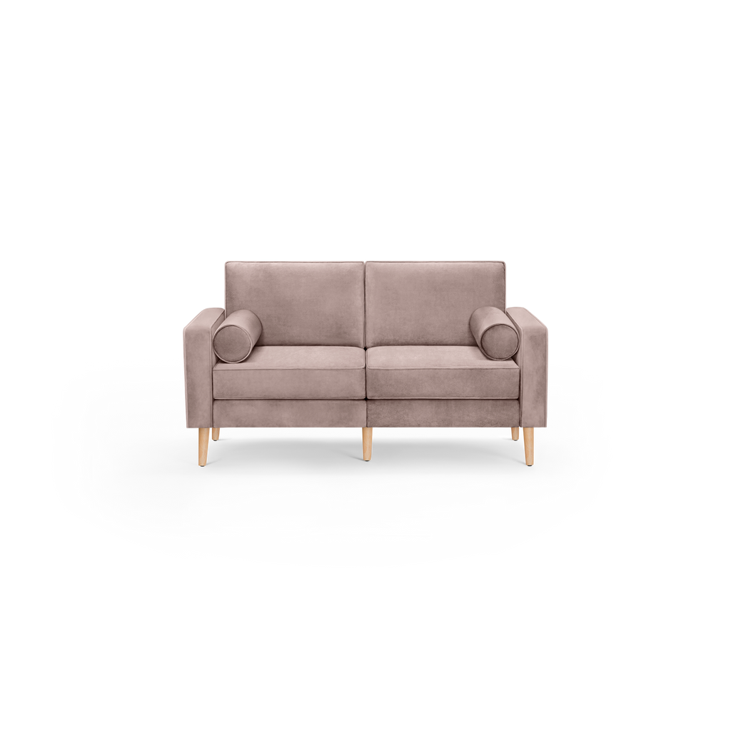 Nomad Velvet Loveseat - Dusk - Performance Velvet / Oak - Wood