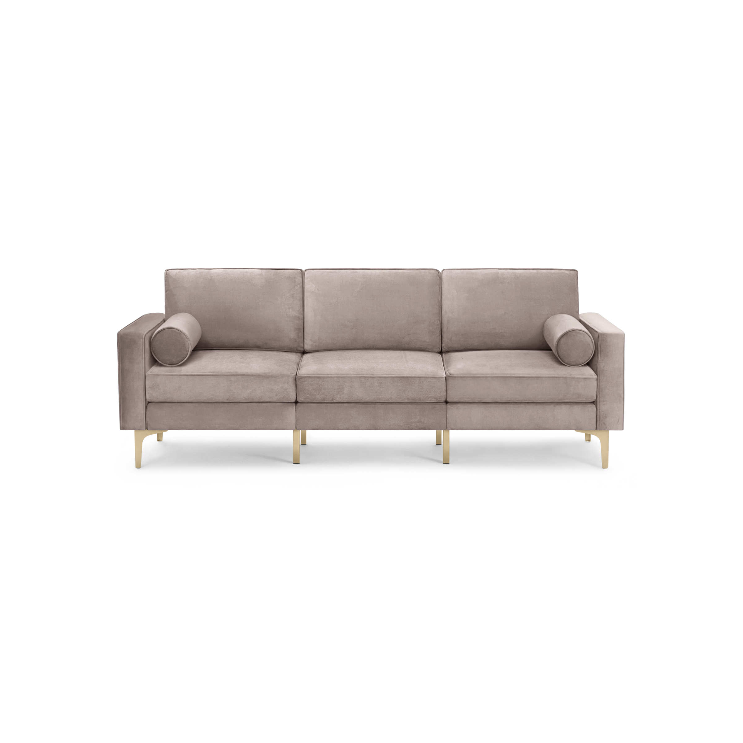 Nomad Velvet Sofa - Dusk - Performance Velvet / Brass - Metal