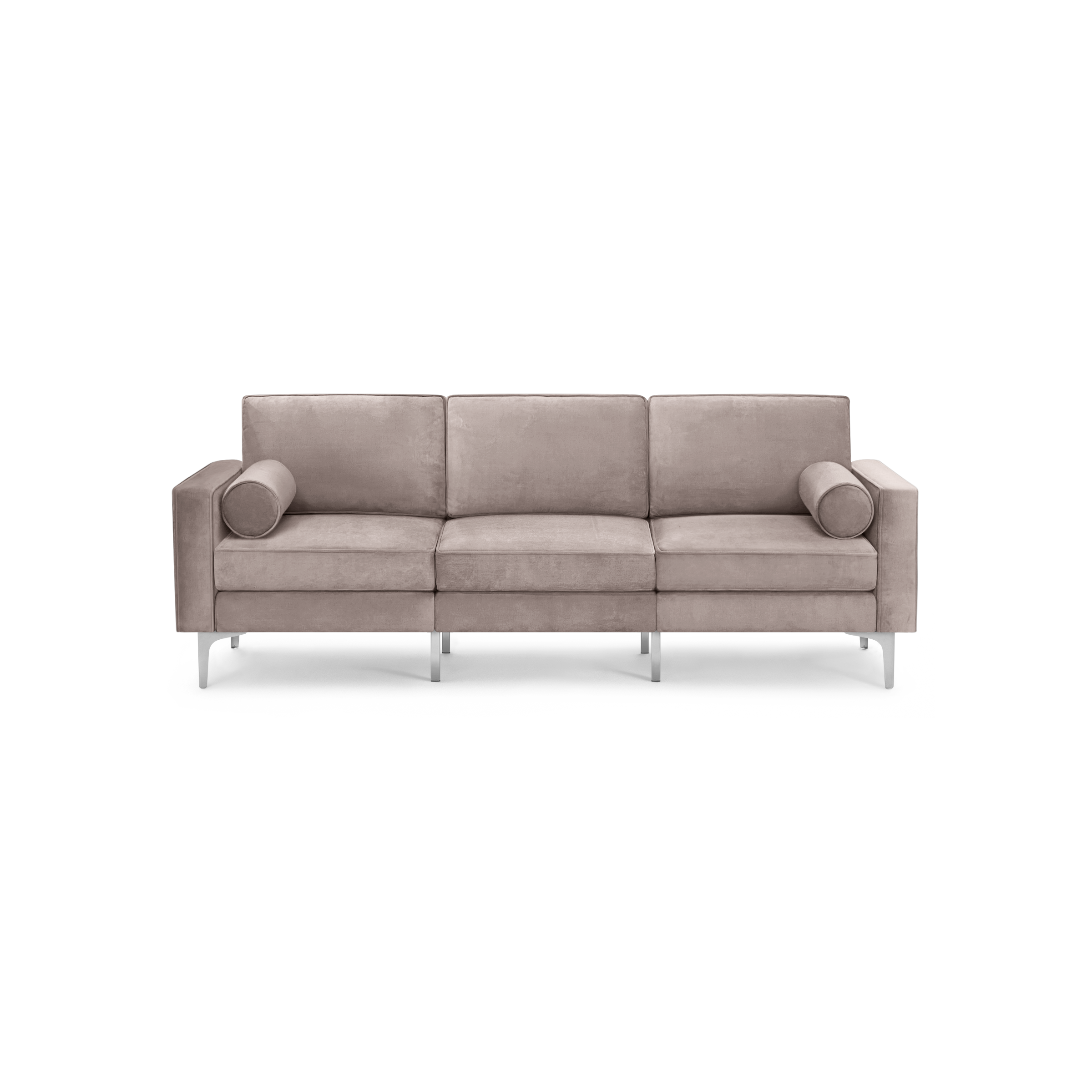 Nomad Velvet Sofa - Dusk - Performance Velvet / Chrome - Metal