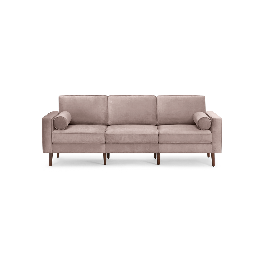 Nomad Velvet Sofa - Dusk - Performance Velvet / Walnut - Wood