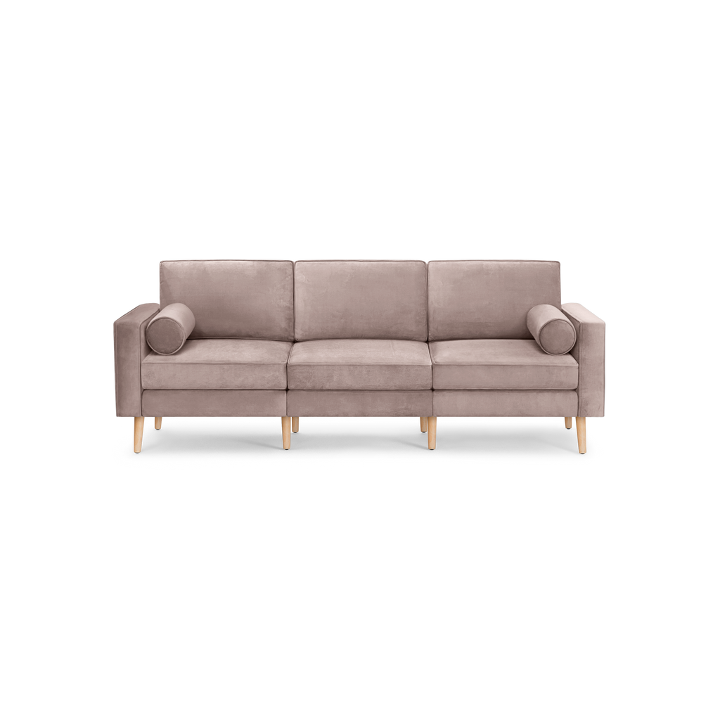 Nomad Velvet Sofa - Dusk - Performance Velvet / Oak - Wood