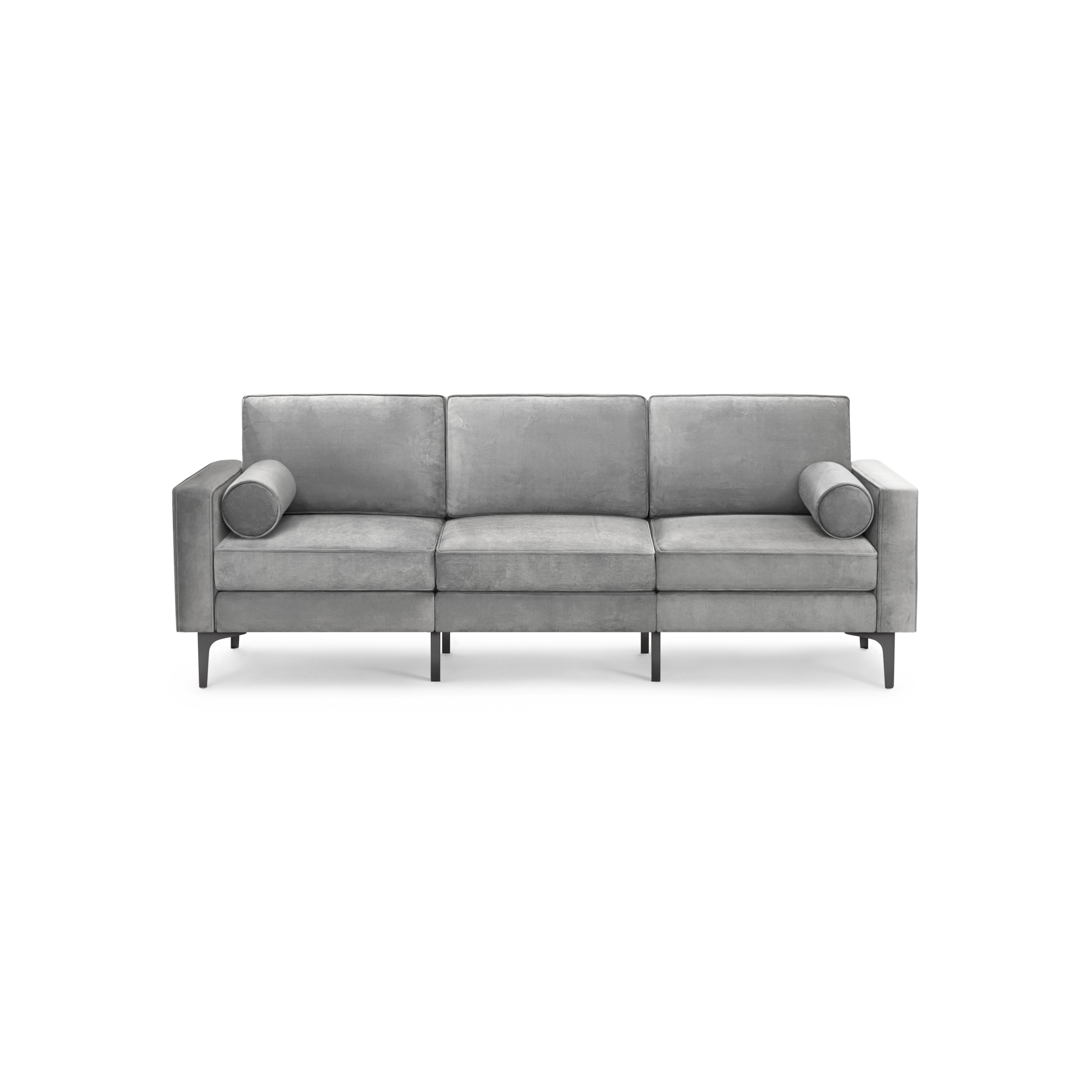 Nomad Velvet Sofa - Feather - Performance Velvet / Black - Metal