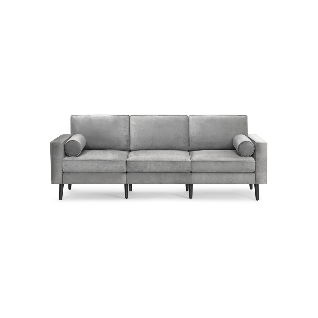 Nomad Velvet Sofa - Feather - Performance Velvet / Ebony - Wood