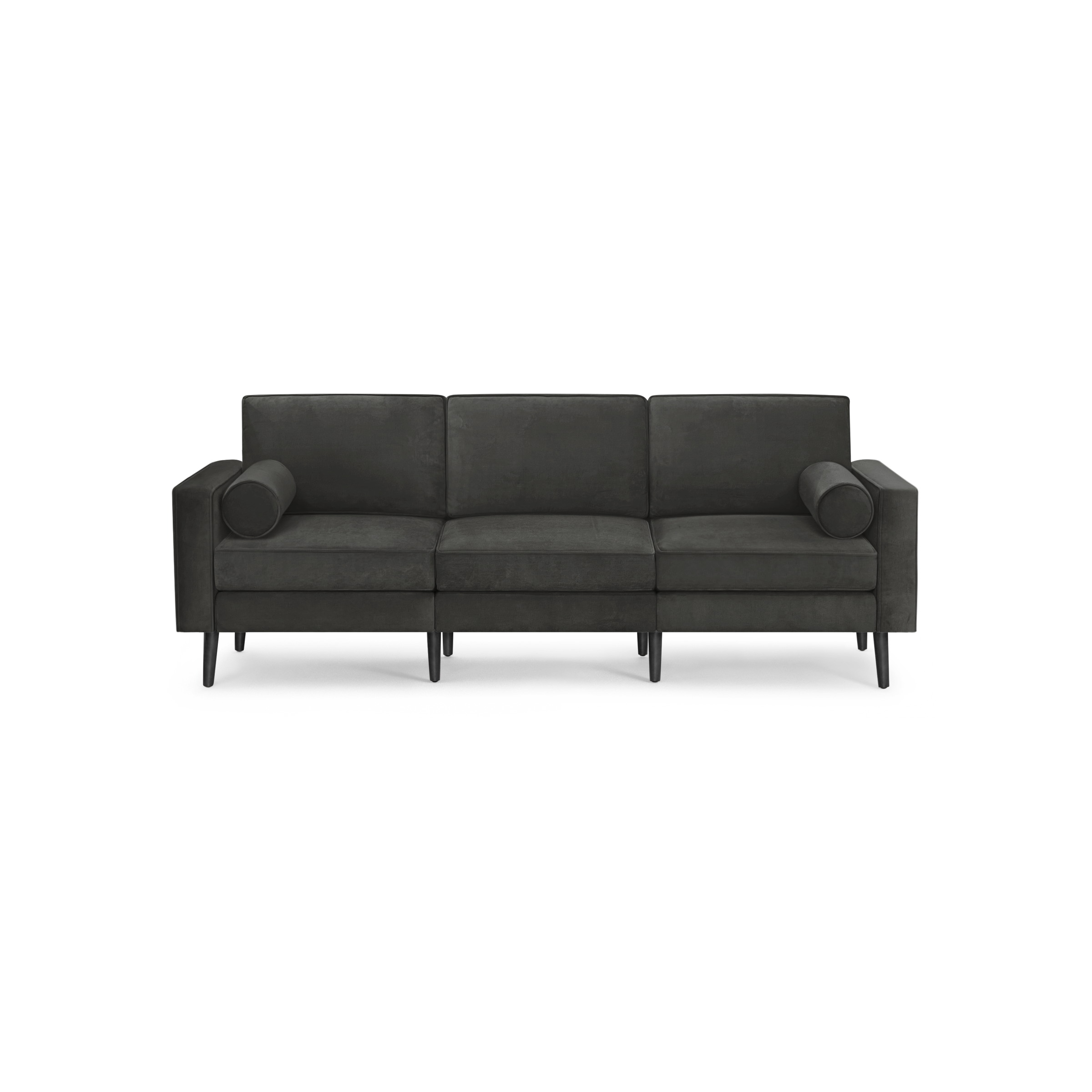Nomad Velvet Sofa - Graphite Gray - Performance Velvet / Ebony - Wood