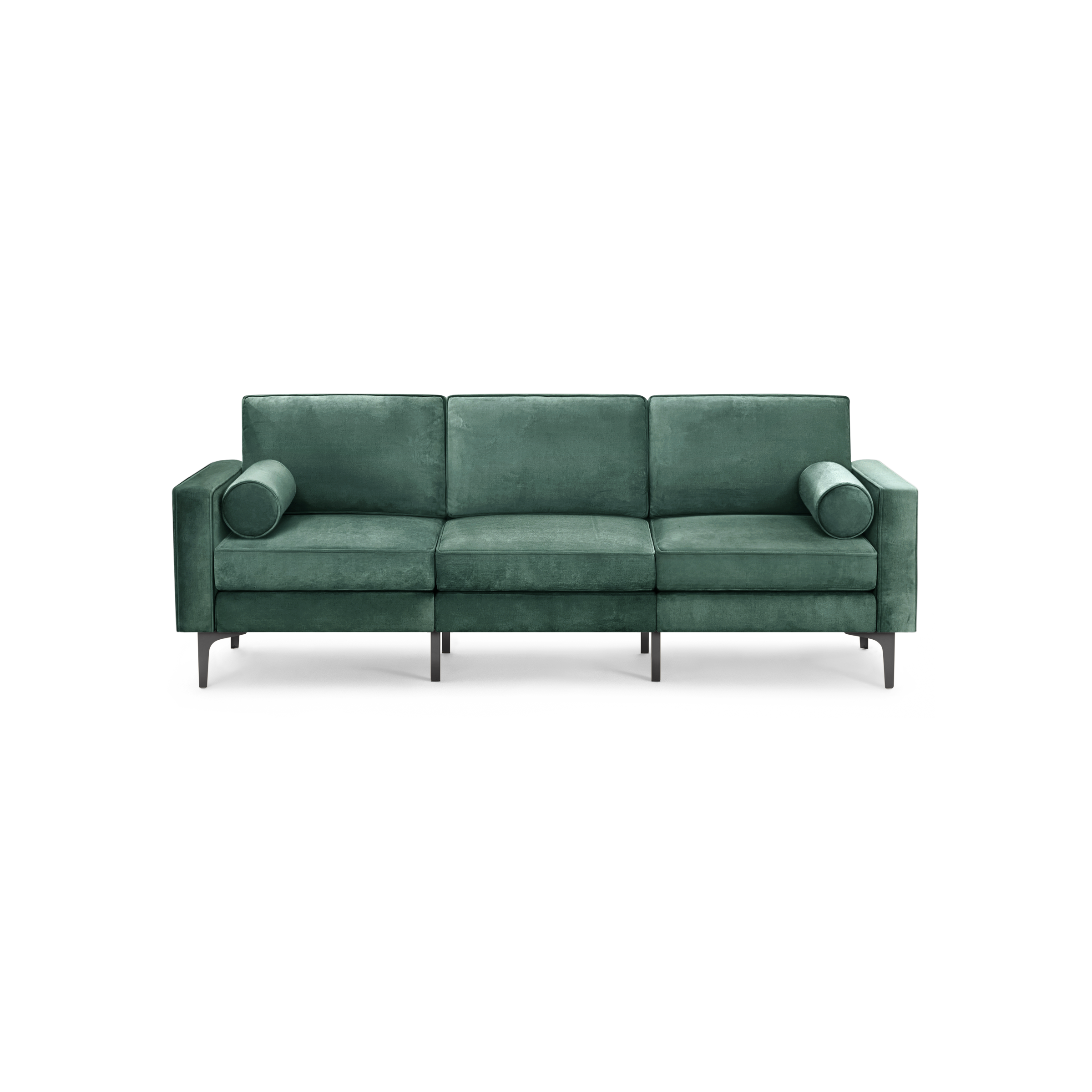 Nomad Velvet Sofa - Jade - Performance Velvet / Black - Metal
