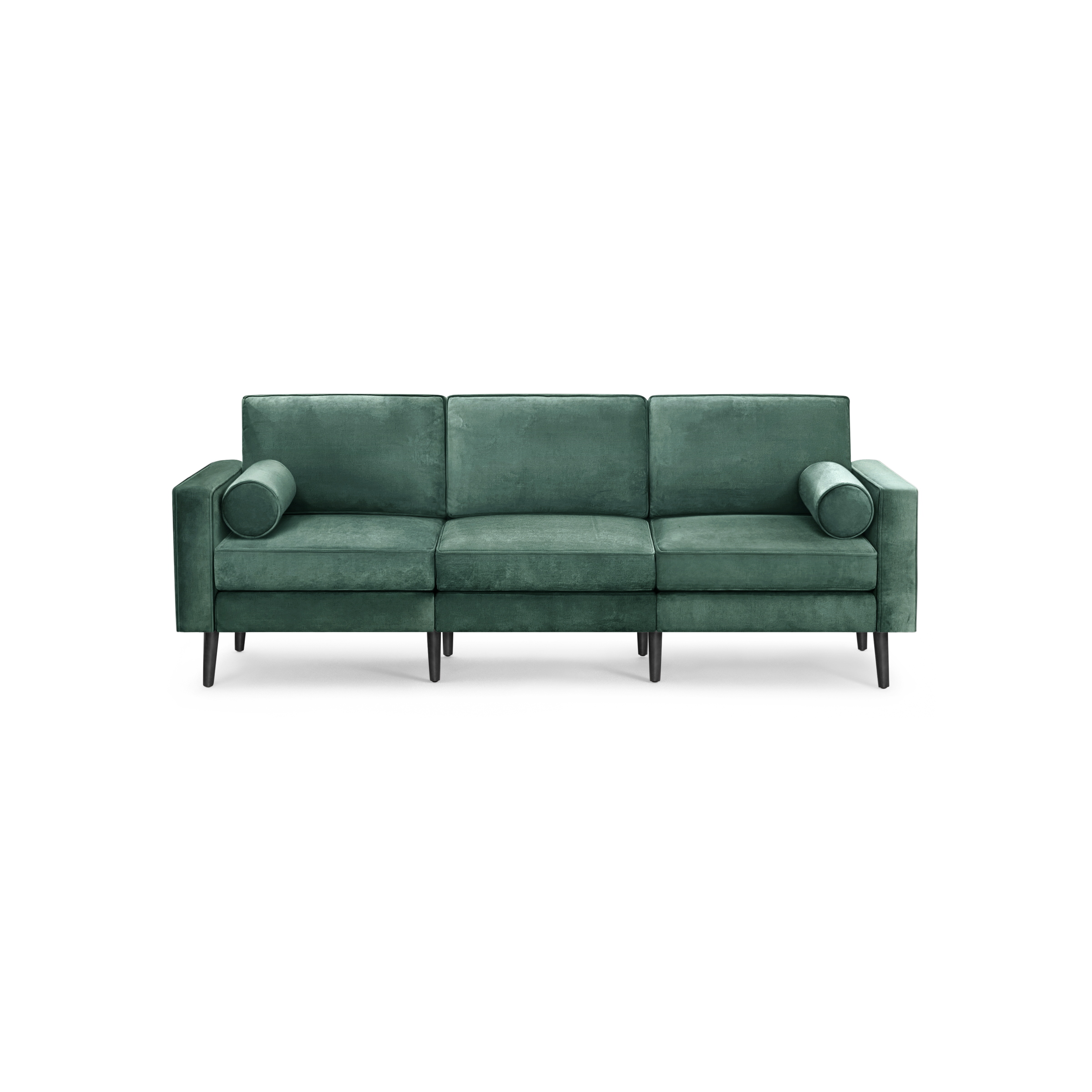 Nomad Velvet Sofa - Jade - Performance Velvet / Ebony - Wood