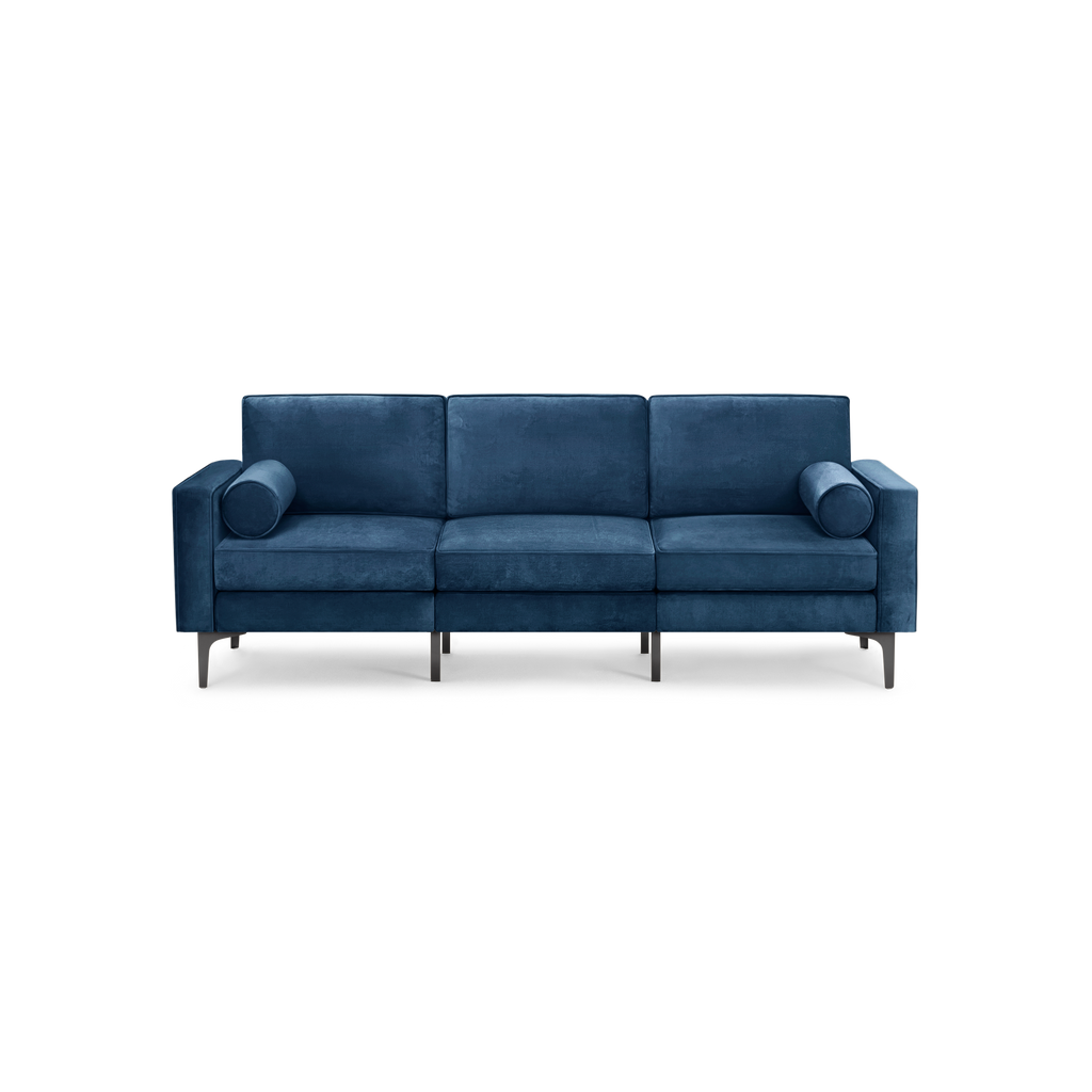 Nomad Velvet Sofa - Midnight - Performance Velvet / Black - Metal
