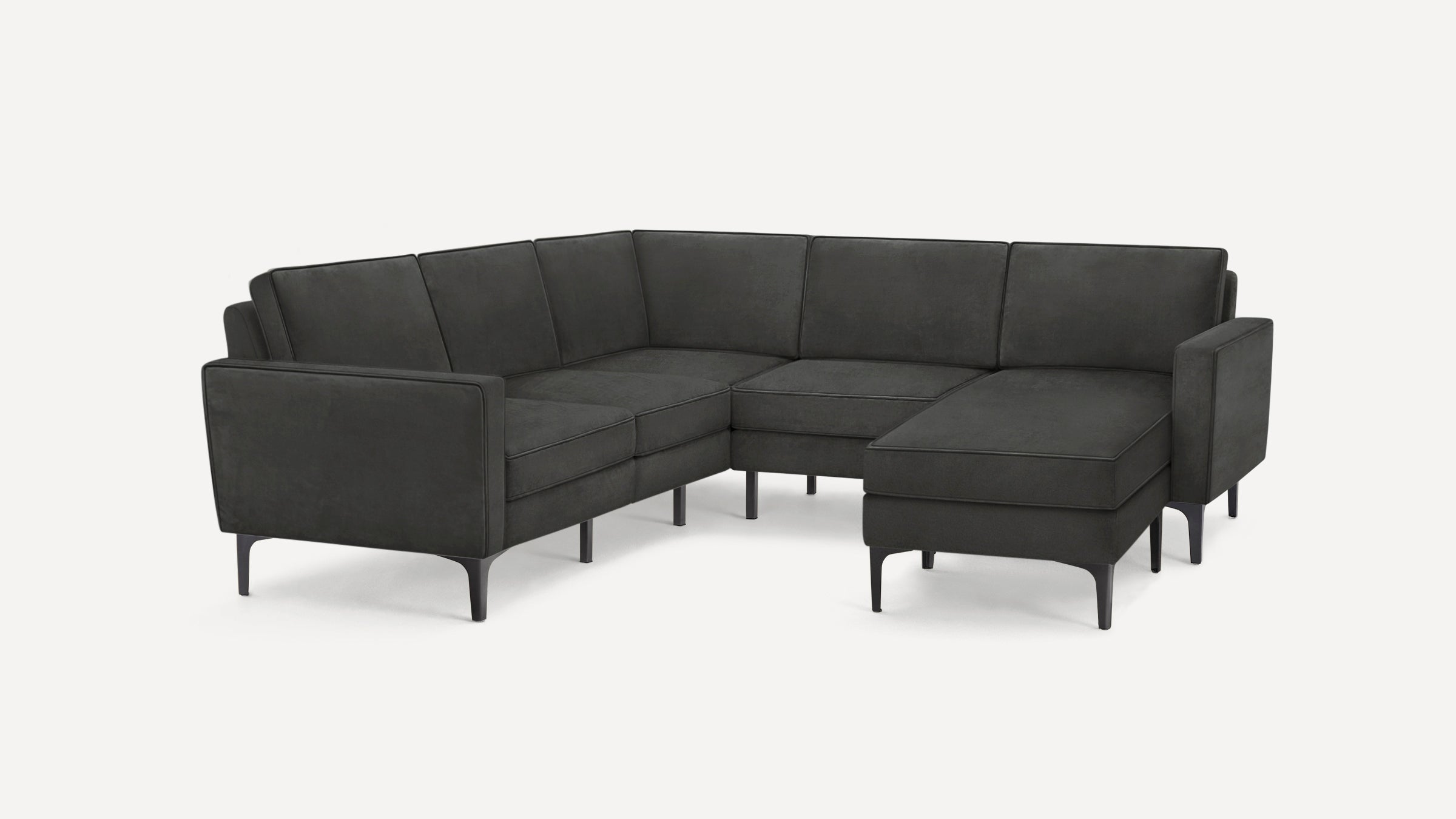 Nomad Velvet 5-Seat Corner Sectional with Reversible Chaise