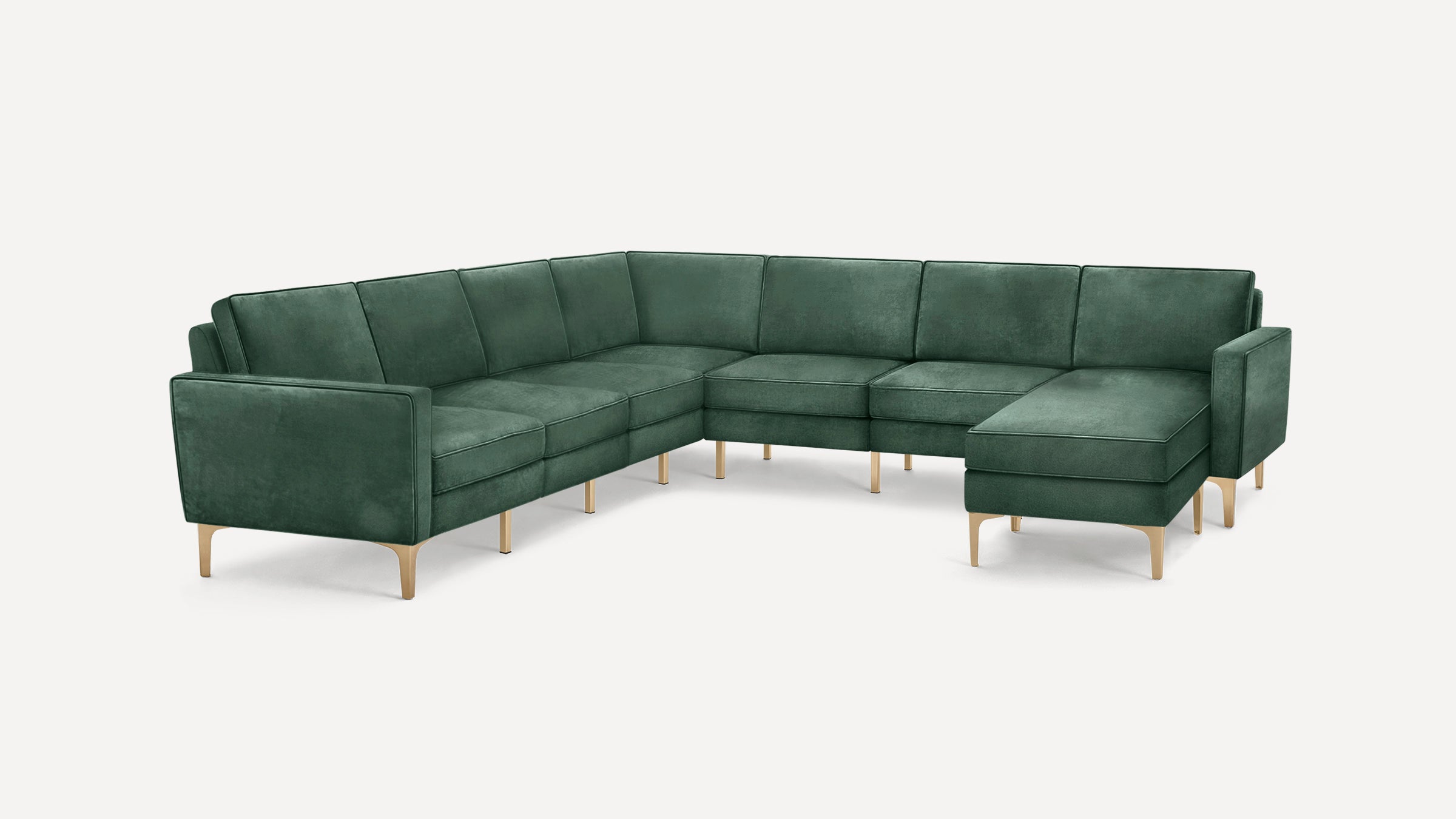 Nomad Velvet 7-Seat Corner Sectional with Reversible Chaise
