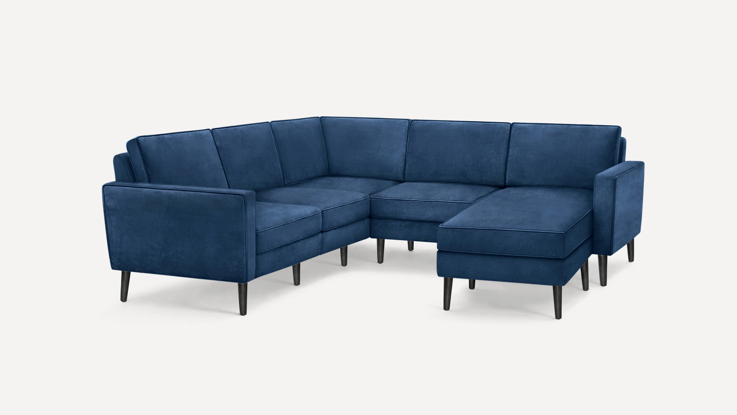 Nomad Velvet 5-Seat Corner Sectional with Reversible Chaise