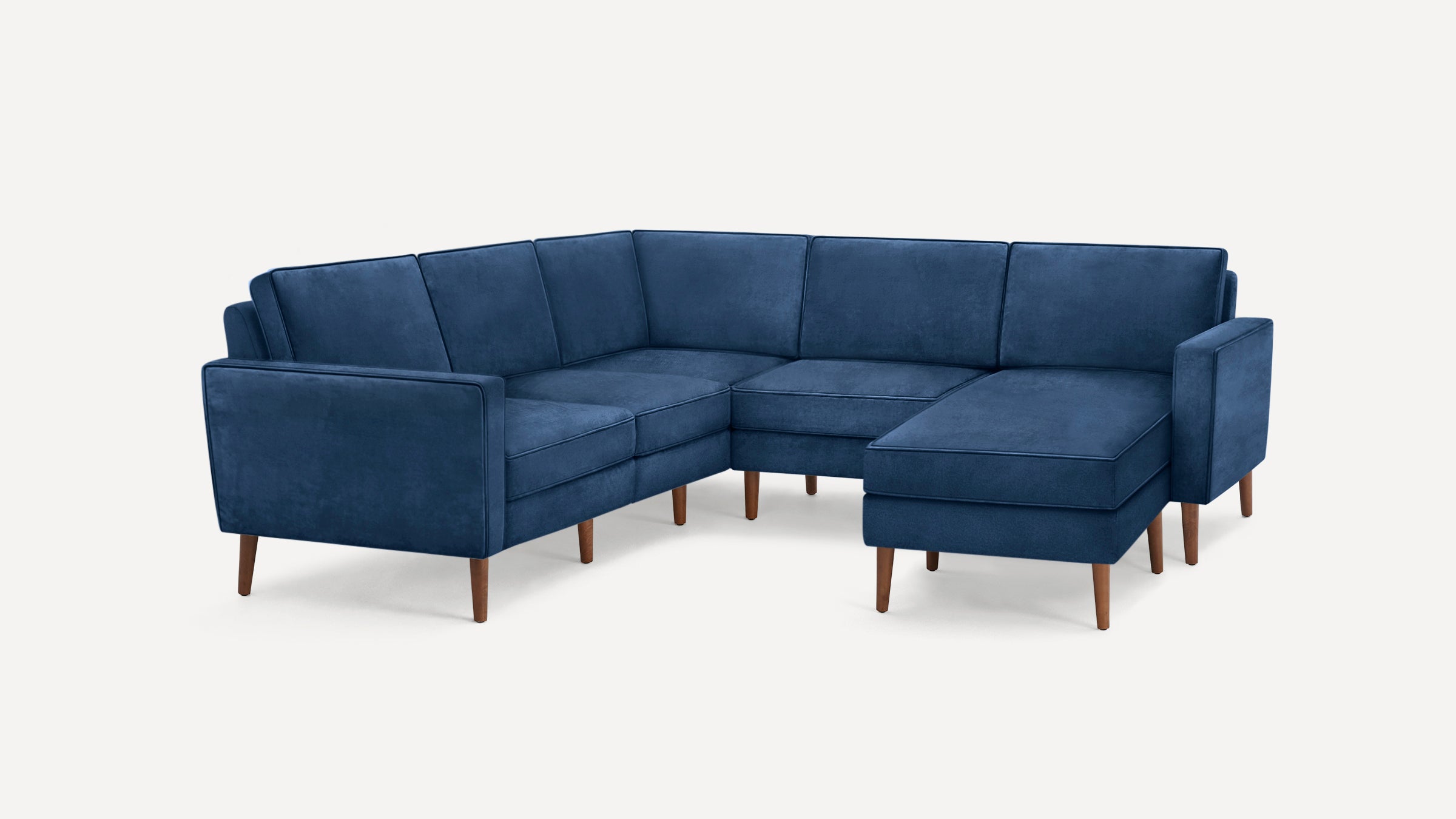 Nomad Velvet 5-Seat Corner Sectional with Reversible Chaise