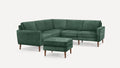 Nomad Velvet 5-Seat Corner Sectional with Ottoman