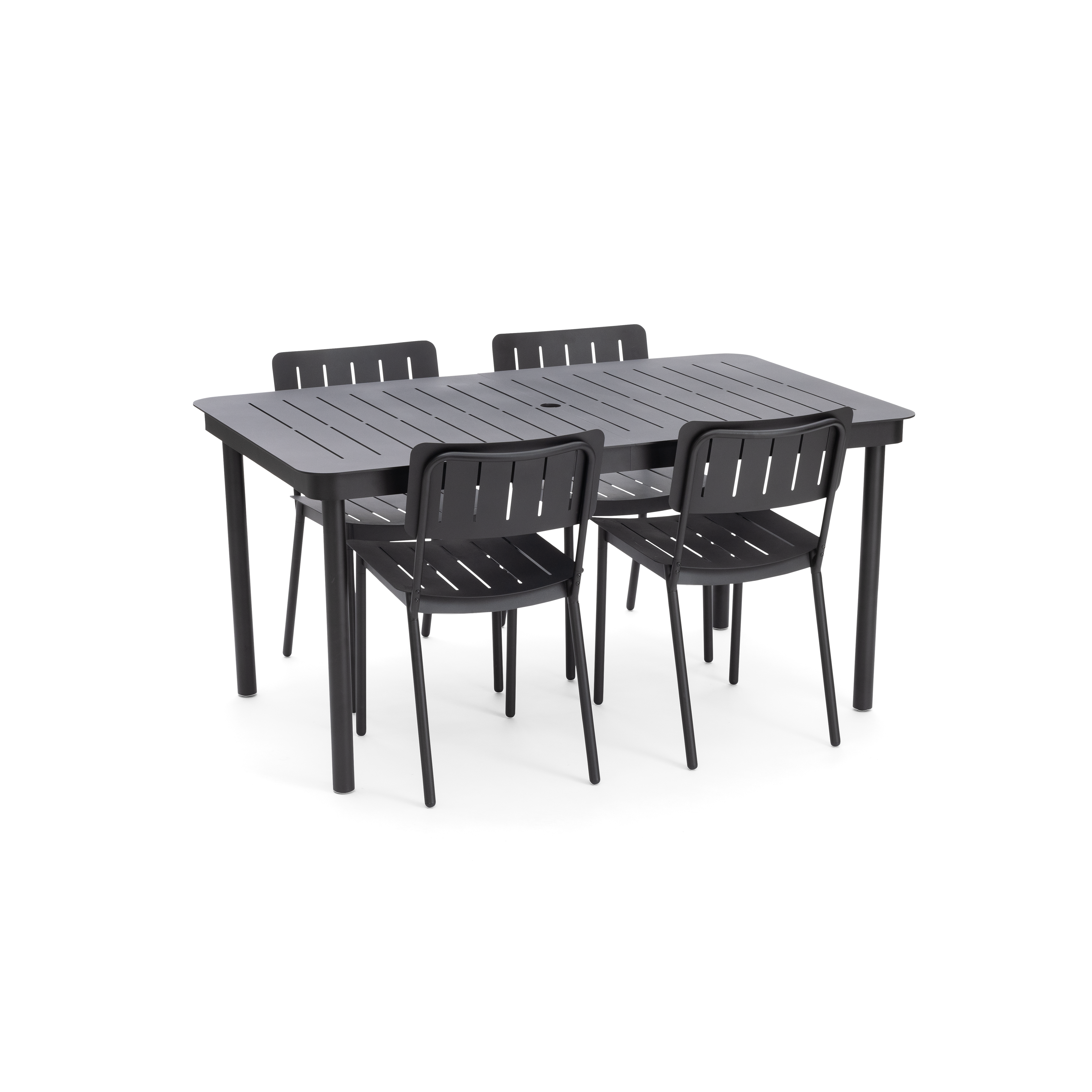 Relay Outdoor Dining Table & Chairs Set - Set of 4 / Shale