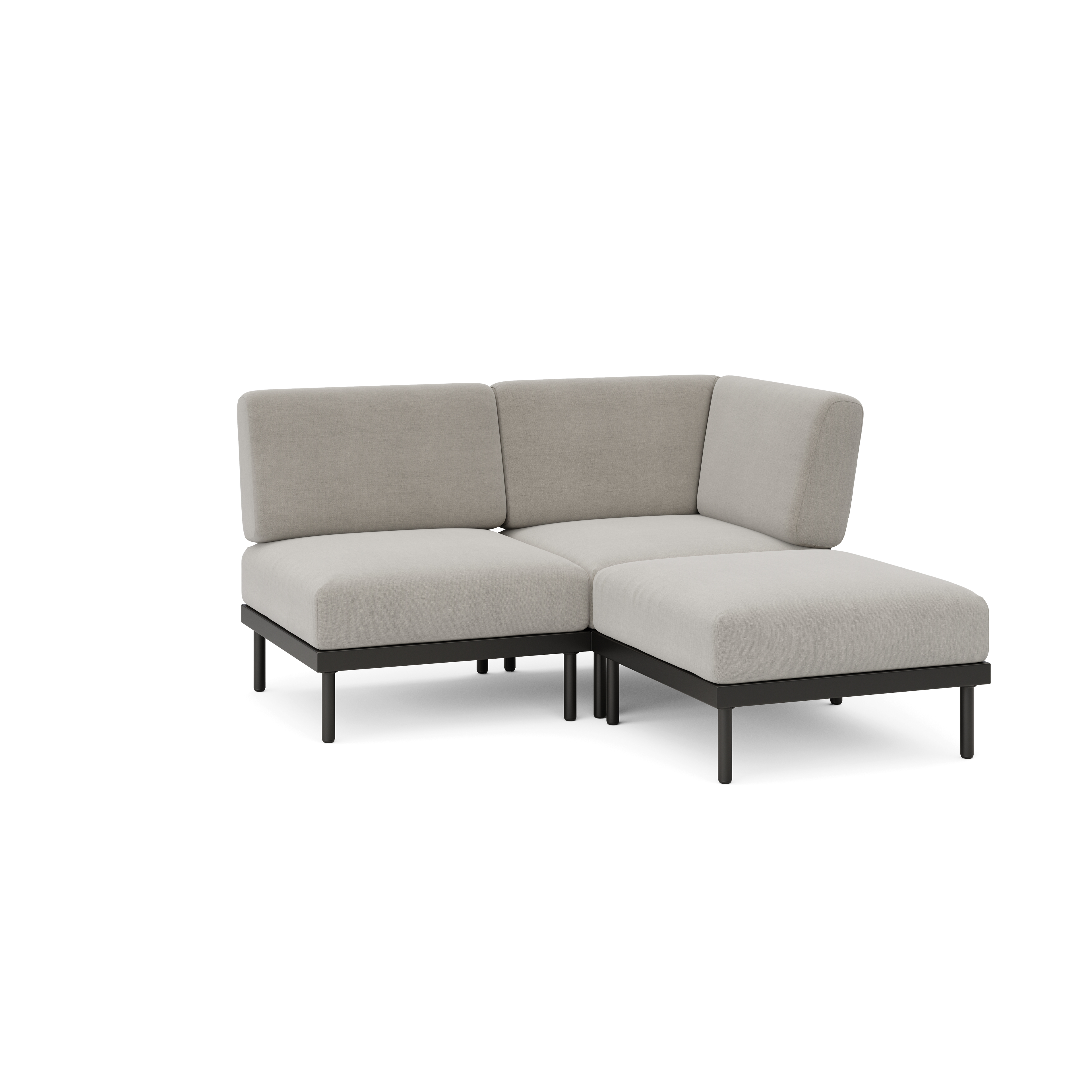 Relay Outdoor 3-Piece Open Sectional - Shale